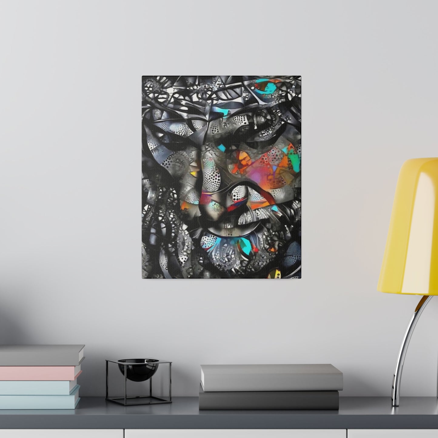 Jesus with Thorn Crown: Sacred Wall Art - Canvas