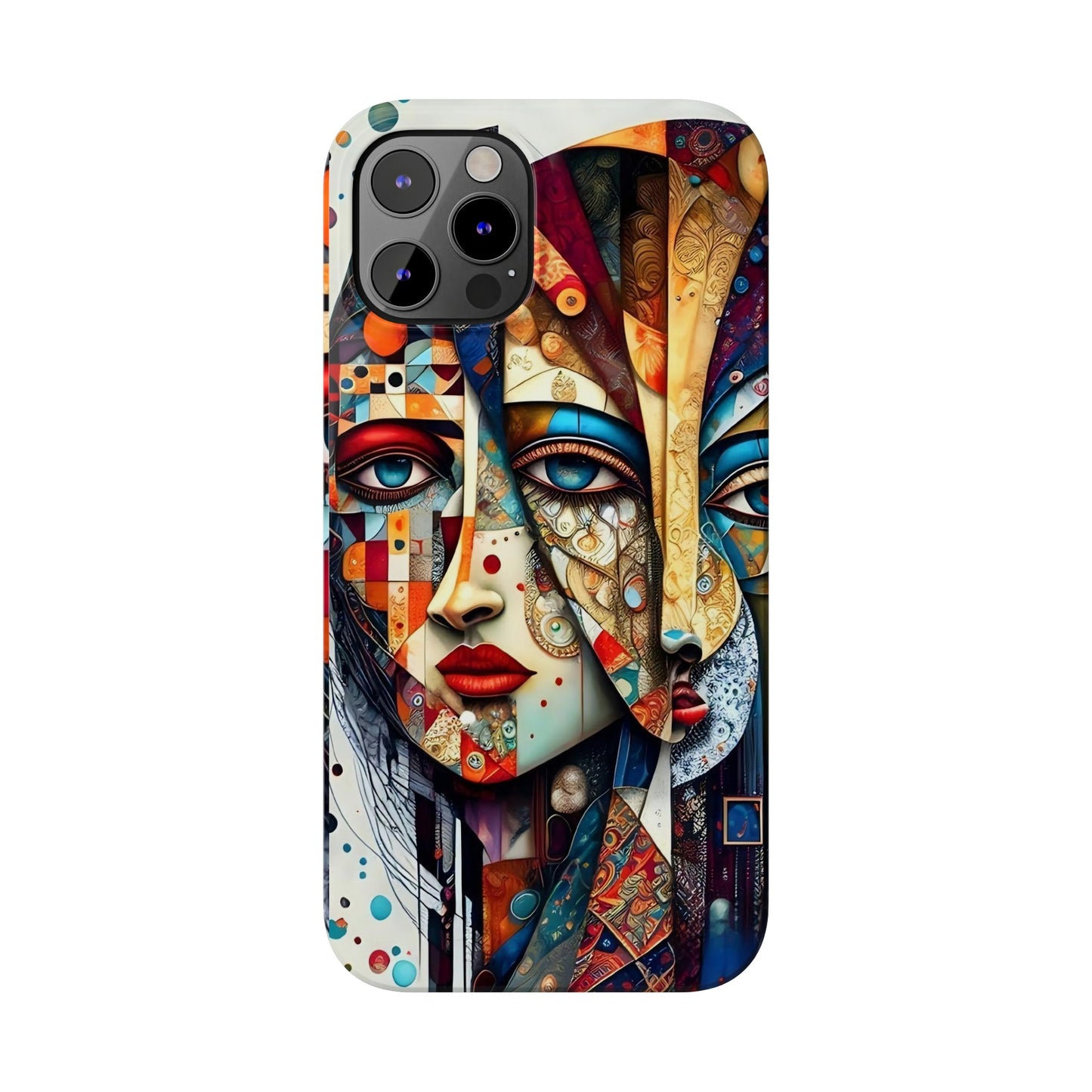 Two Faces Art Design Iphone 15, 14, 13, 12 cases
