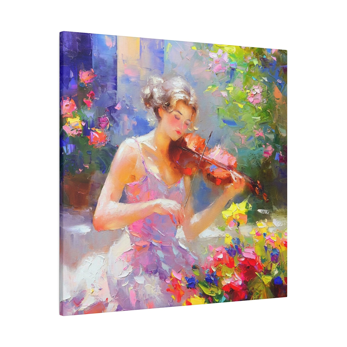 Melodies for Blooms: A Serenade of Nature - Canvas