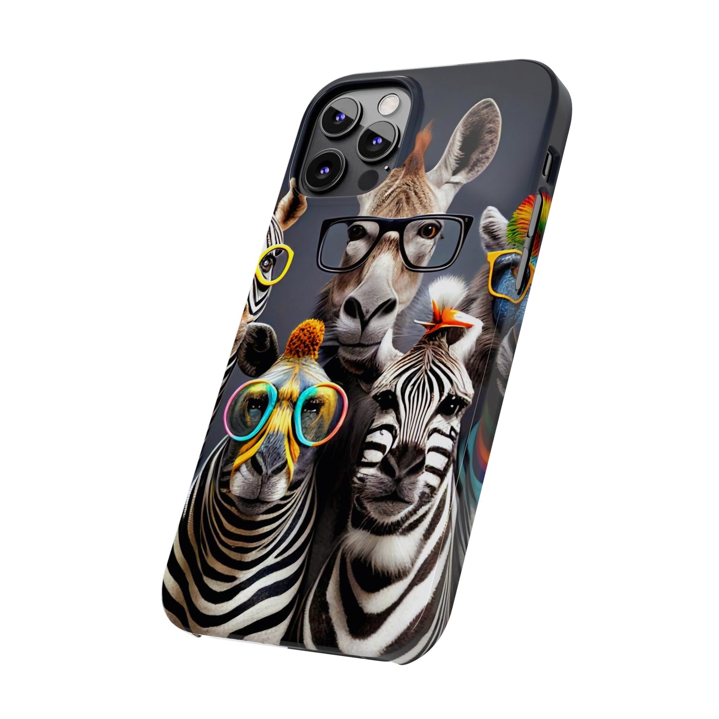 Funny Cool Zebras" iPhone 15, 14, 13, 12 Cases