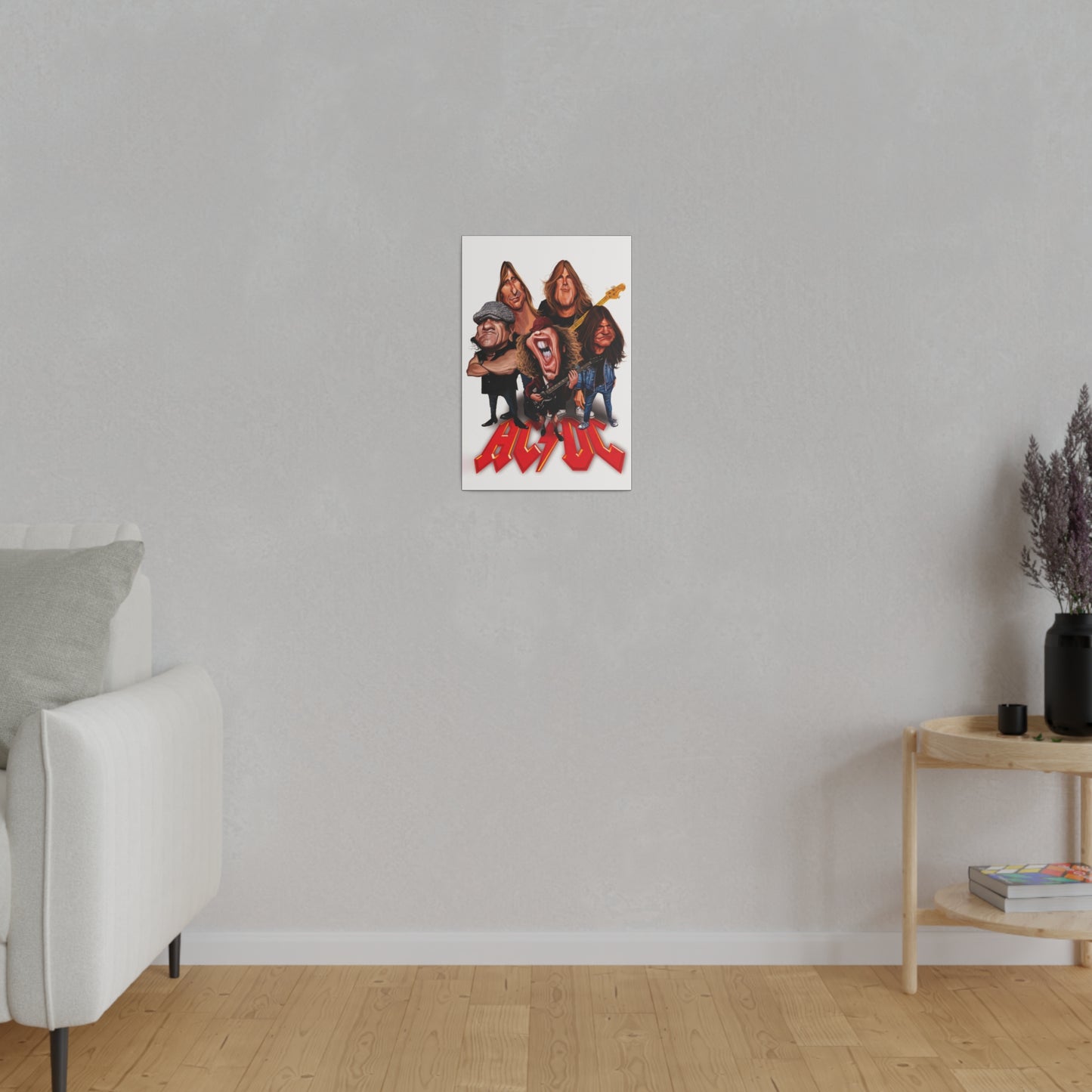 ACDC and Angus Young Rockin' Caricatures - Canvas
