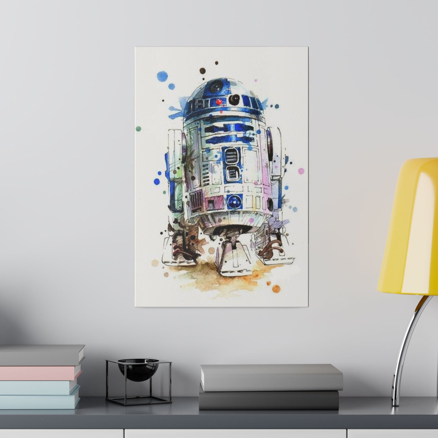 Star Wars R2-D2 Watercolor Art Canvas: Droid Delight