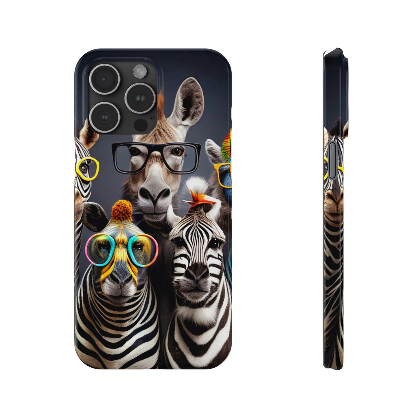 Funny Cool Zebras" iPhone 15, 14, 13, 12 Cases