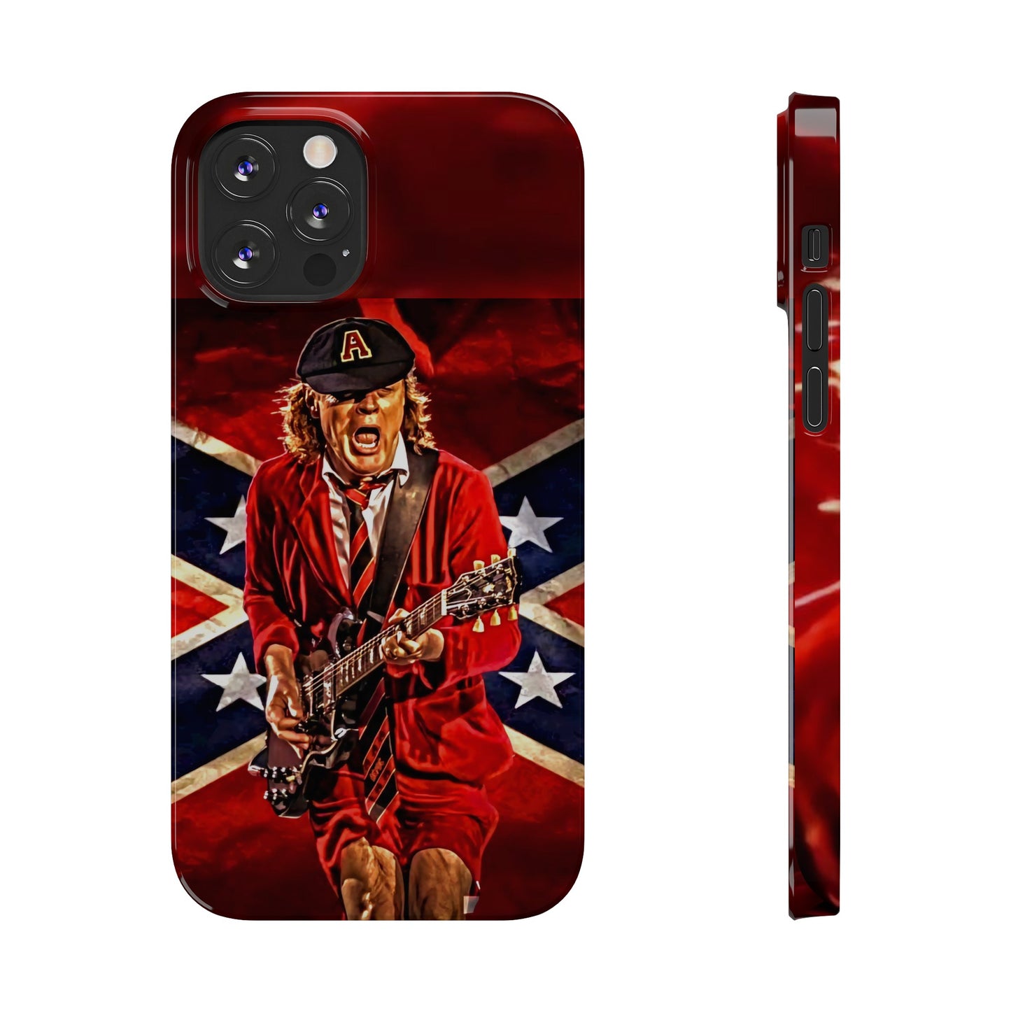 ACDC, with Angus Young Iphone 15, 14, 13, 12 Cases
