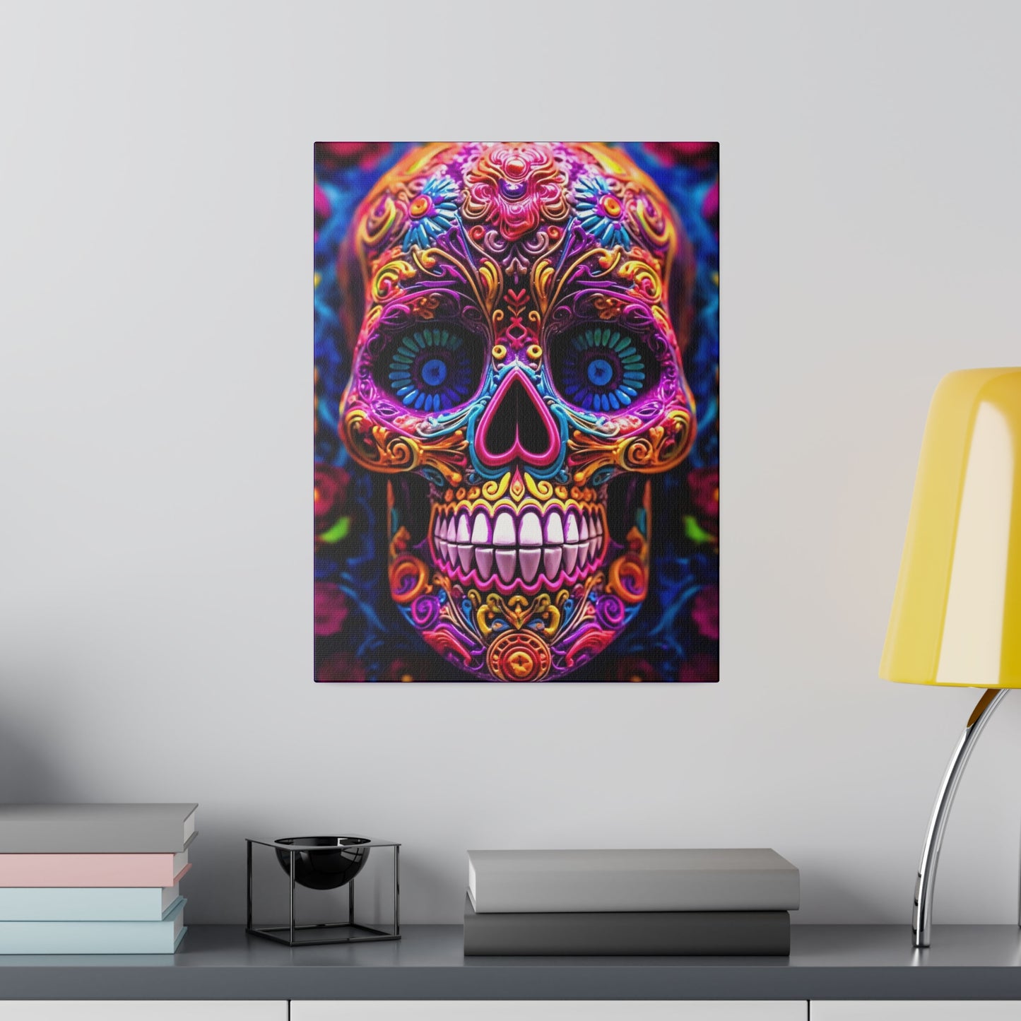 Colorful Skullhead: Mexican Style Canvas