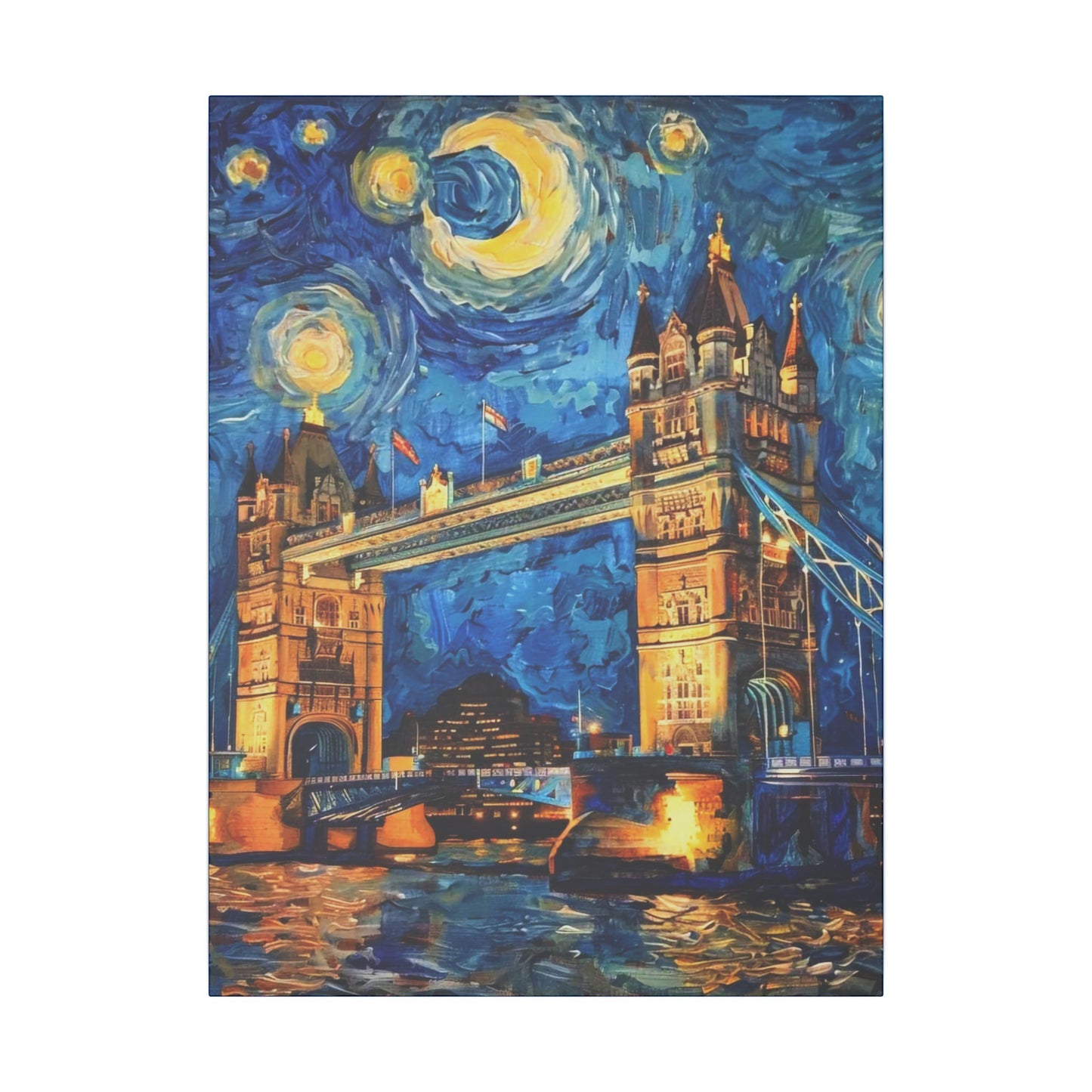Canvas London Bridge meets Van Gogh Style