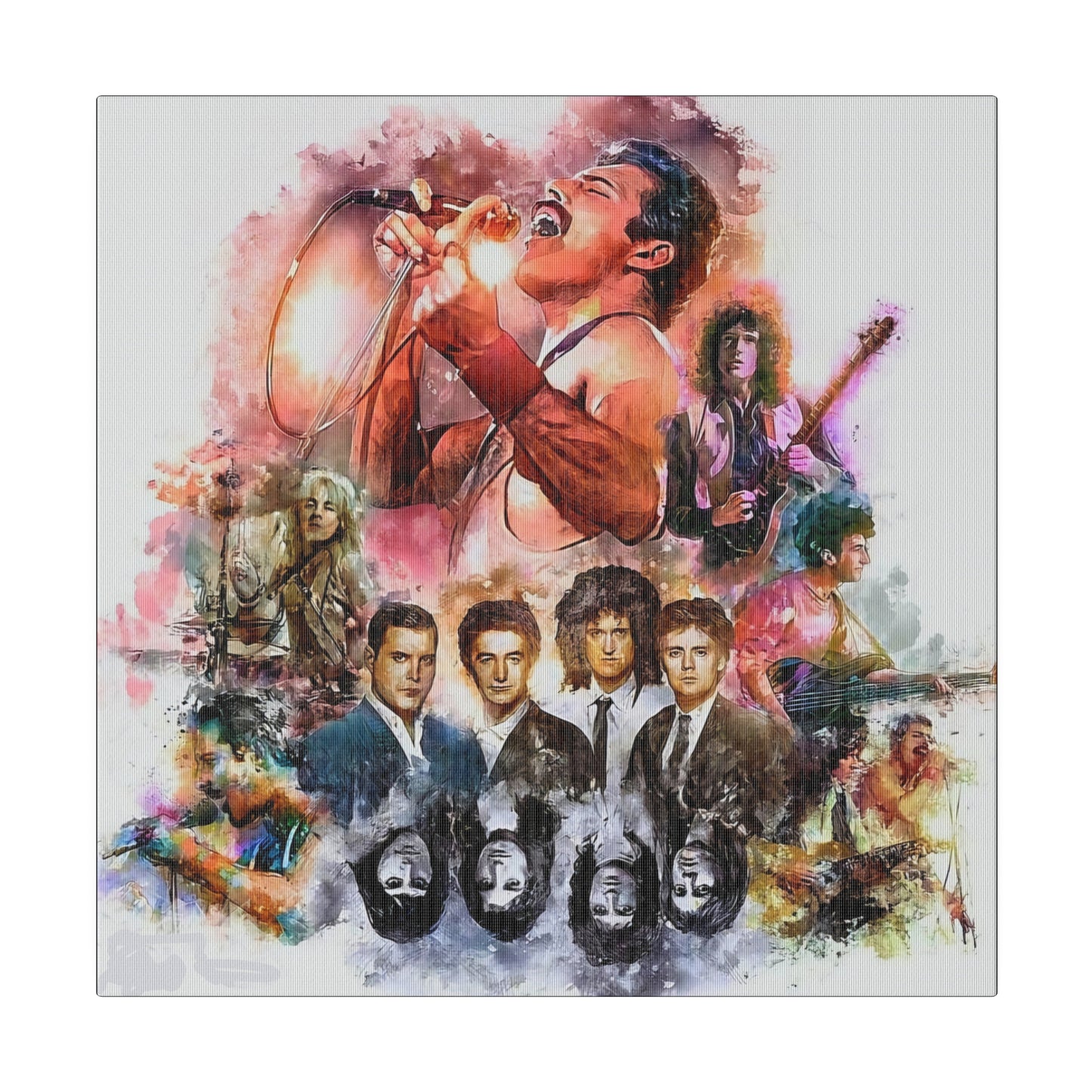 Queen: Compilation of Iconic Moments" Canvas Oil Painting