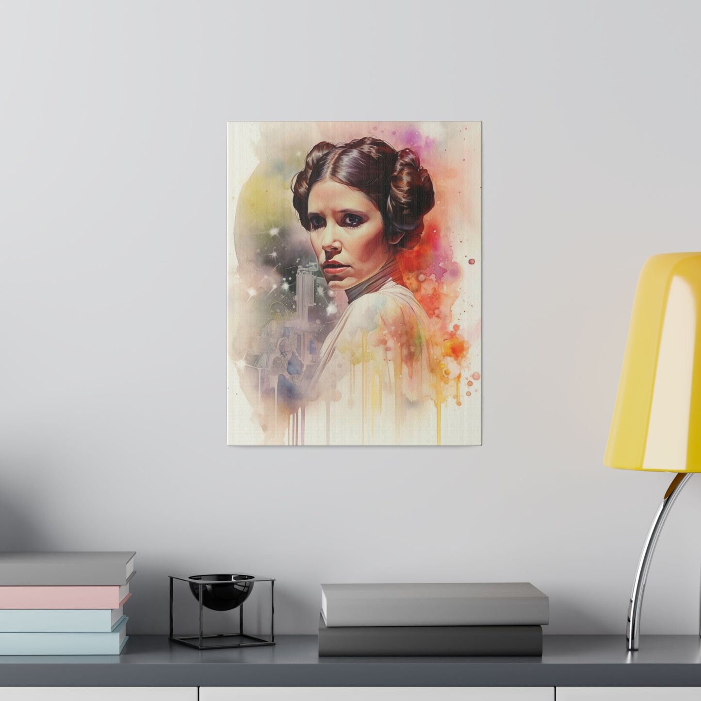 Star Wars Princess Leia Watercolor Canvas: Rebel Spirit
