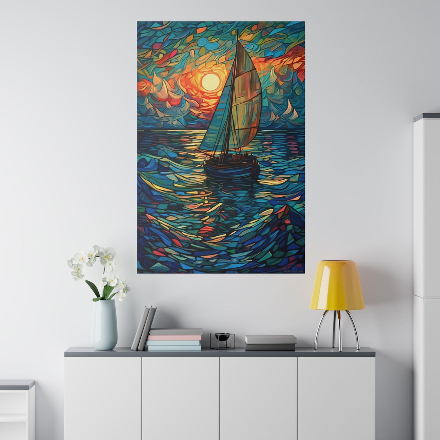 Ship on the Sea: Nautical Wall Art - Canvas