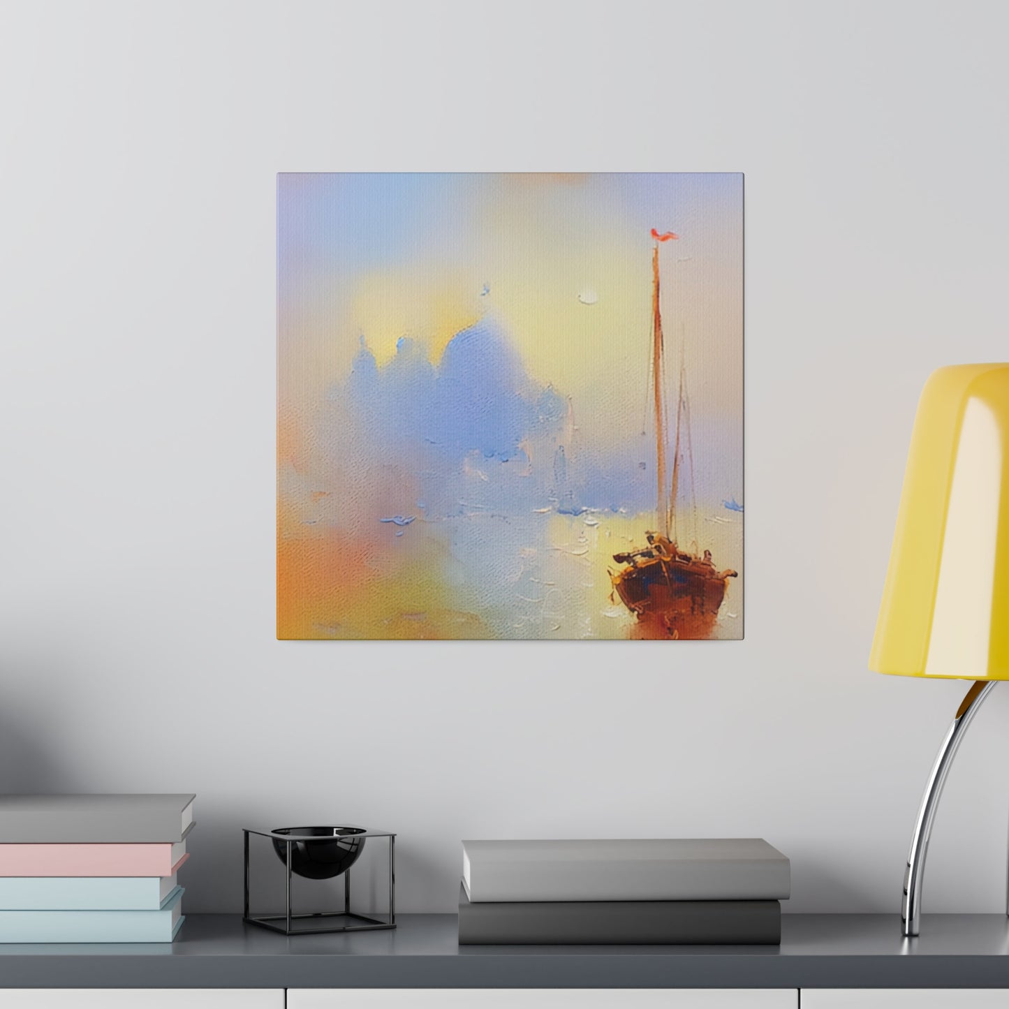 Peaceful Journey: Boating in Italy - Canvas