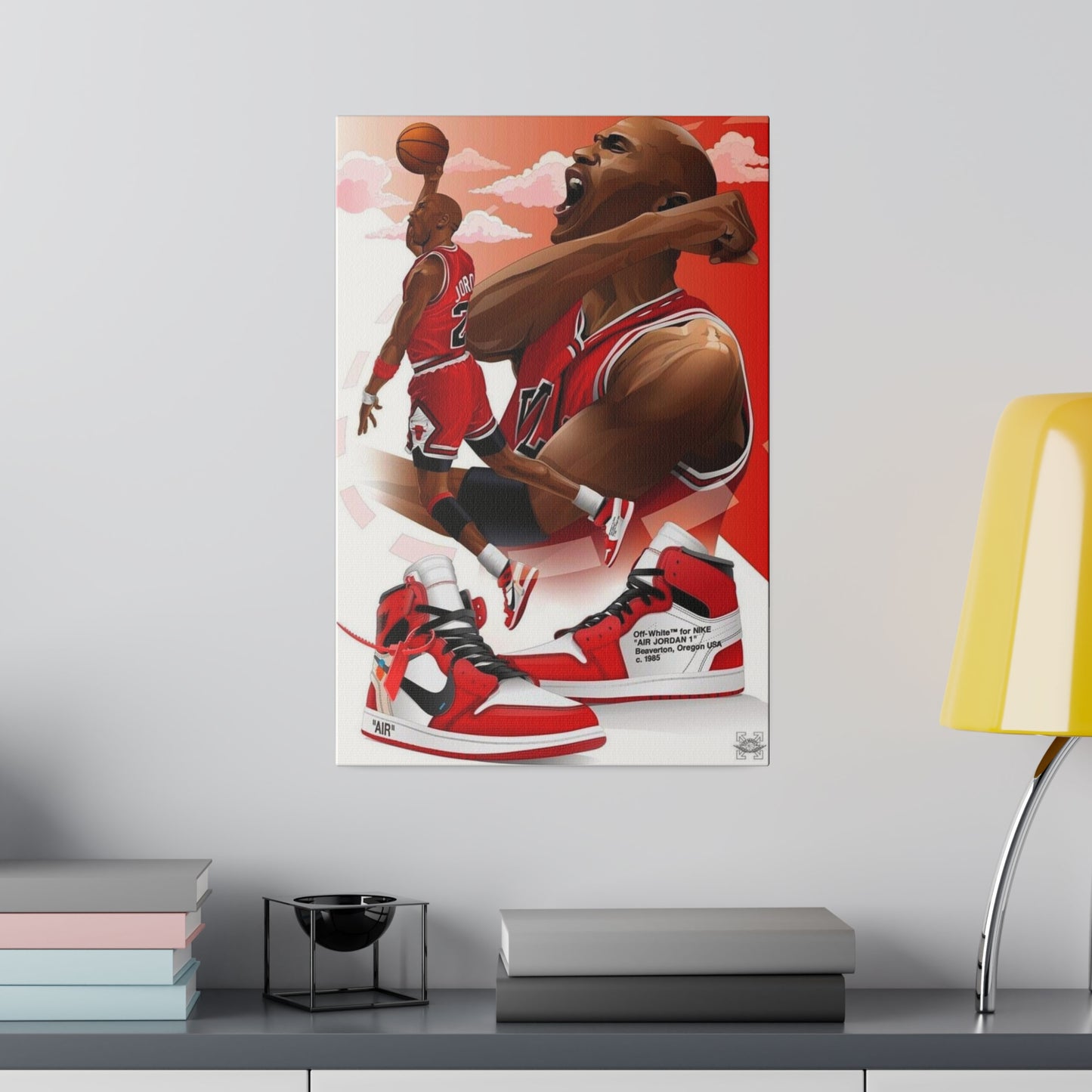 Michael Jordan Magical Shoes on Canvas: Airborne Legacy