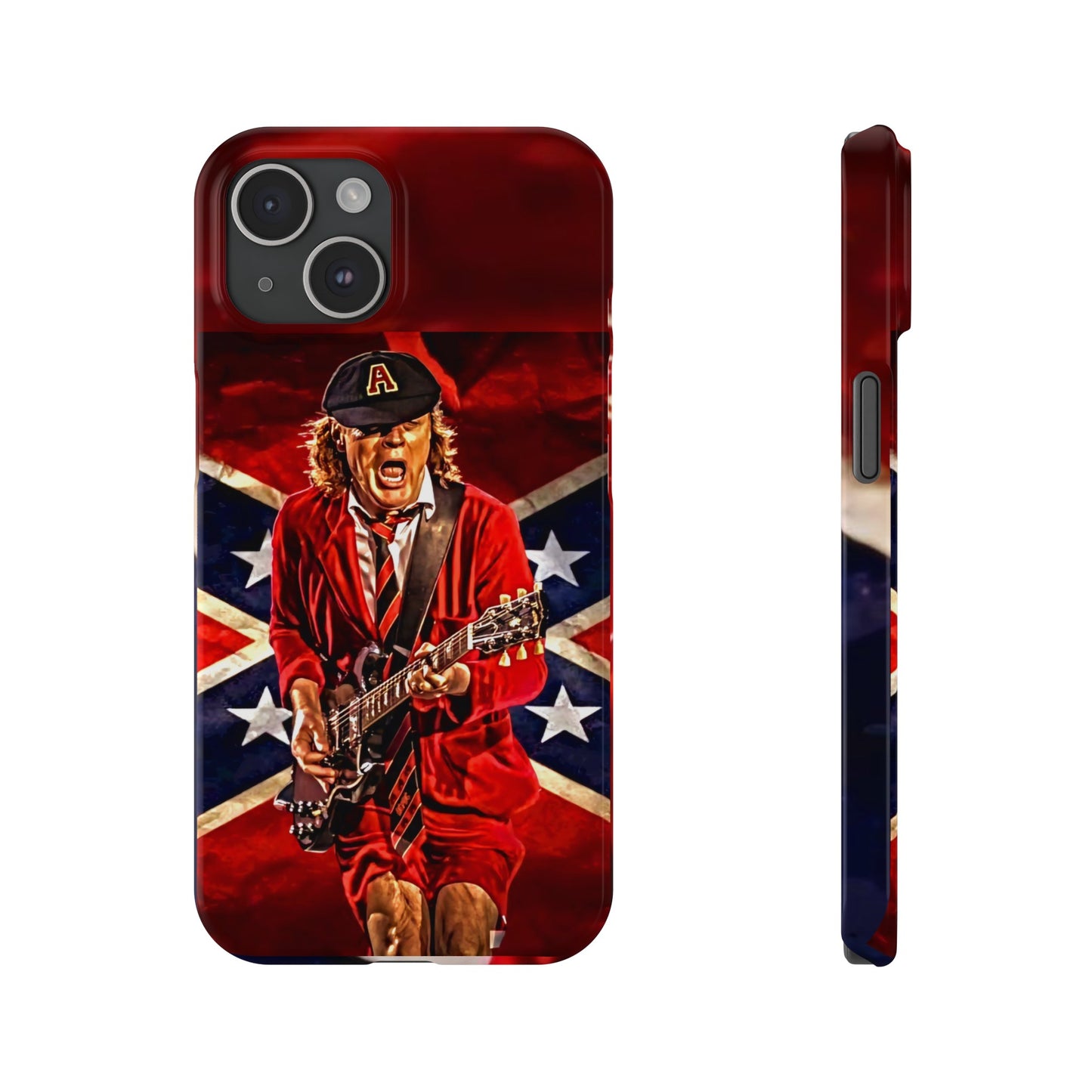 ACDC, with Angus Young Iphone 15, 14, 13, 12 Cases