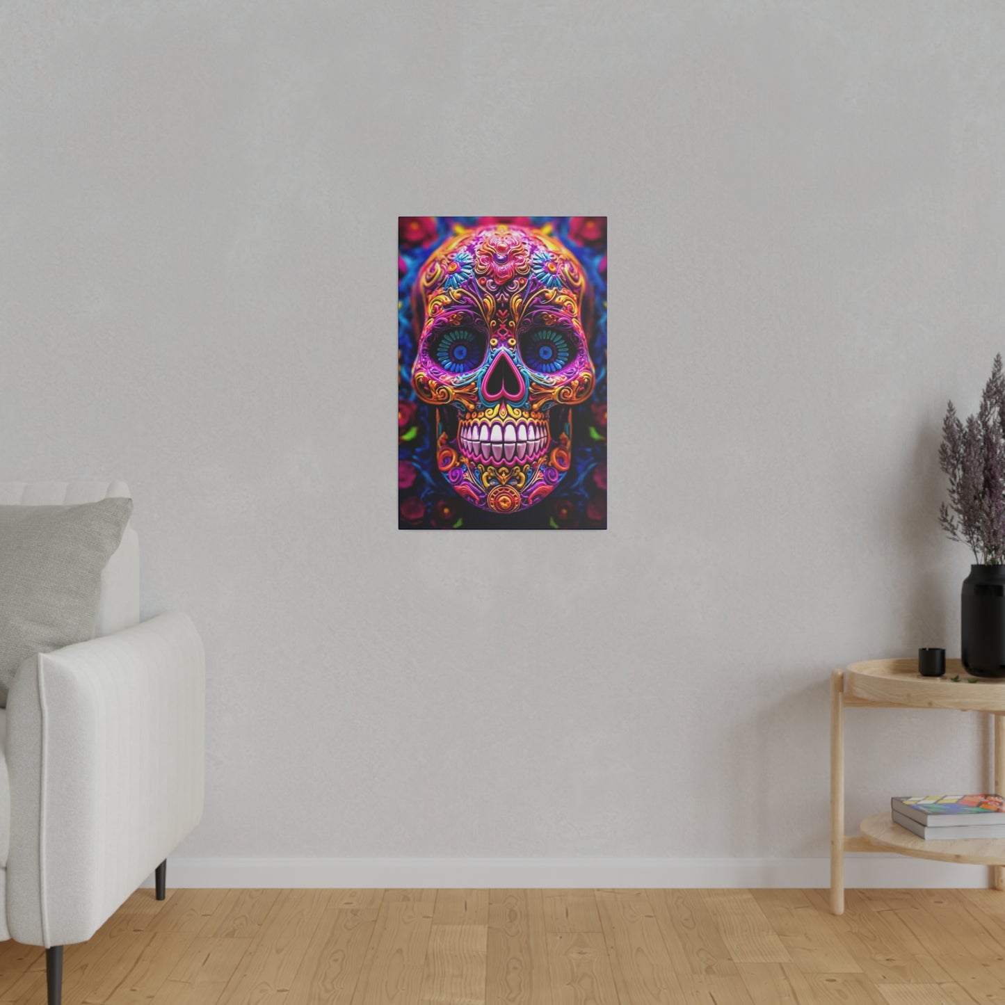 Colorful Skullhead: Mexican Style Canvas