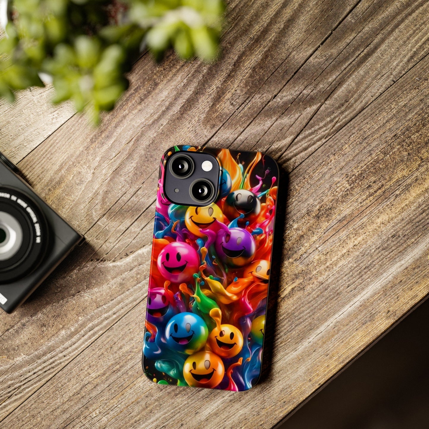 Colorful Emoji" iPhone Cases for iPhone Models 15, 14, 13, 12