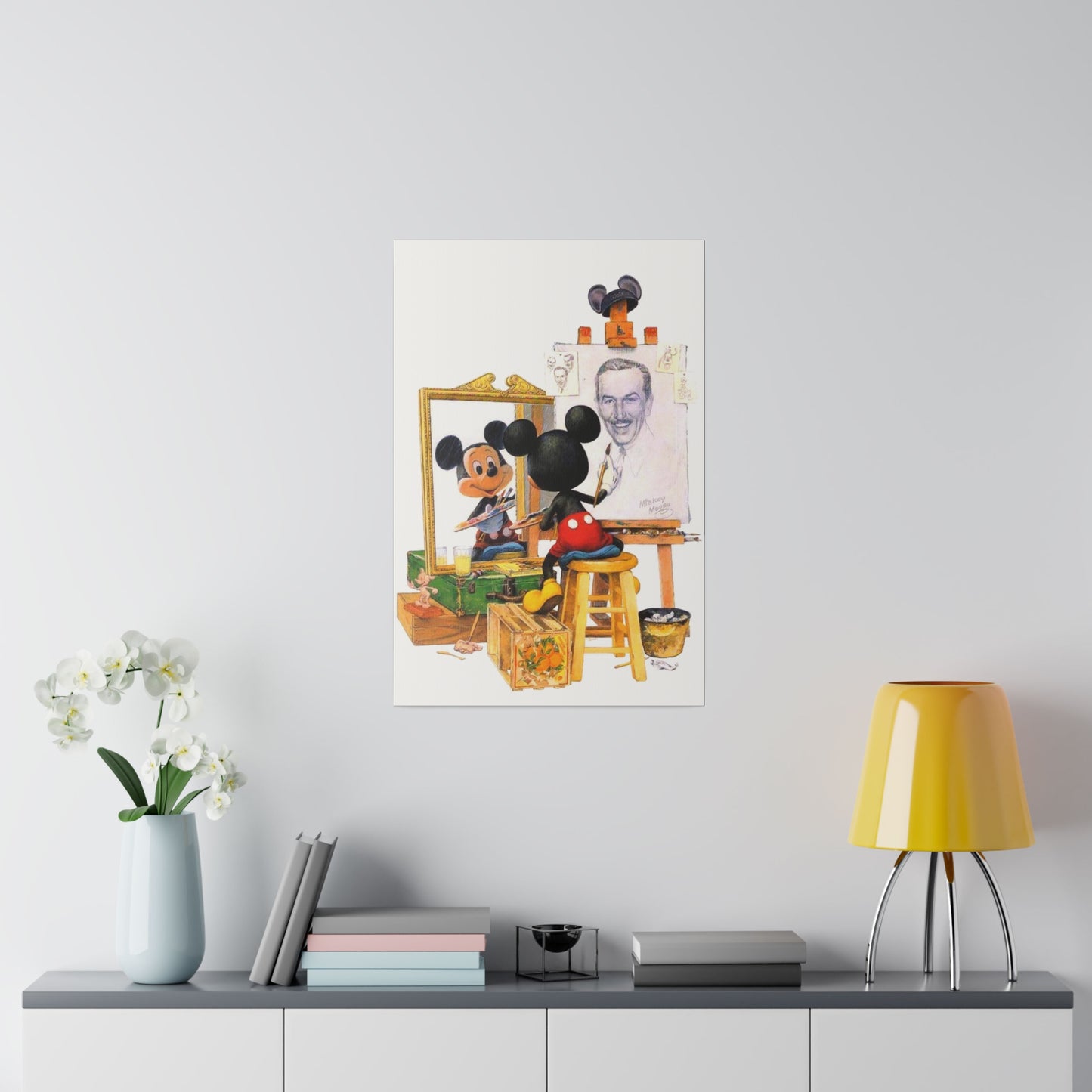 Drawing Inspiration: Mickey Mouse and Walt Disney Canvas
