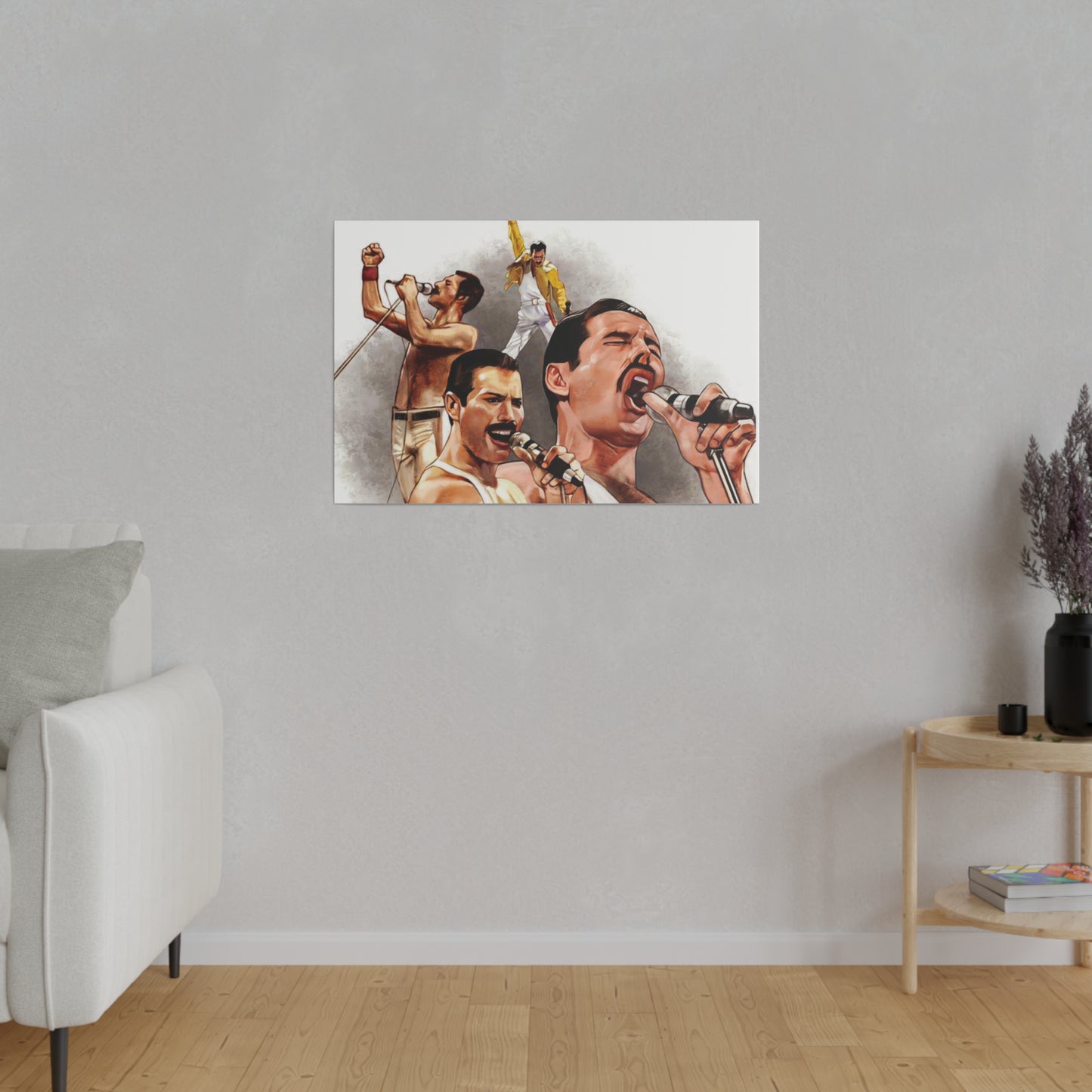 Queen and Freddie Mercury on Live Aid - Canvas