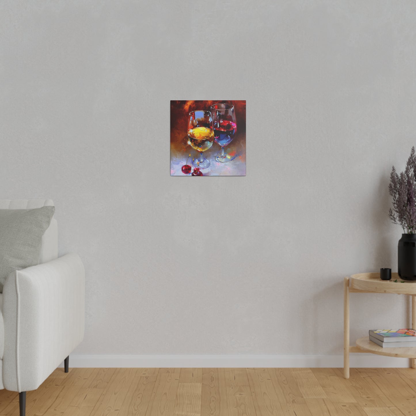 Cheers to Cherished Moments: White and Red Wine - Canvas