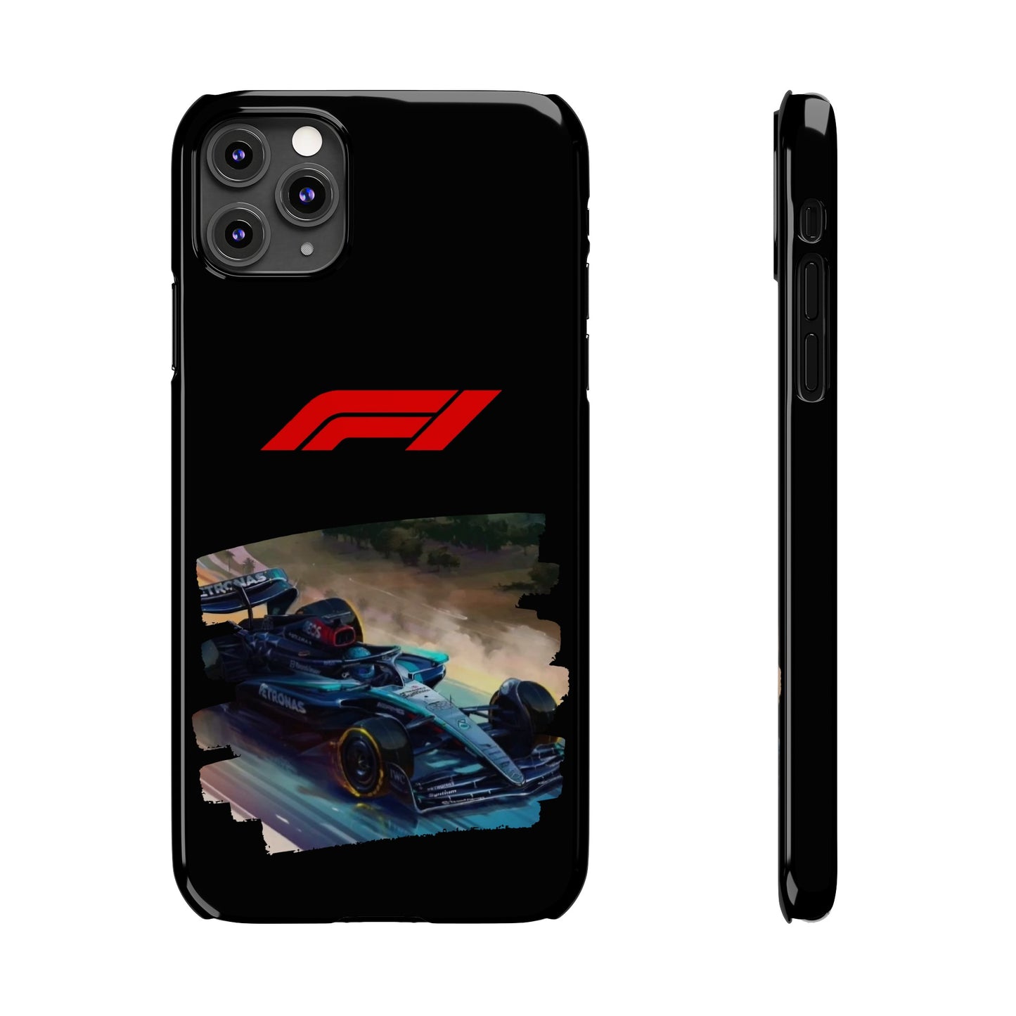F1 Mercedes Racecar Iphone 15, 14, 13, 12, 11 Cases
