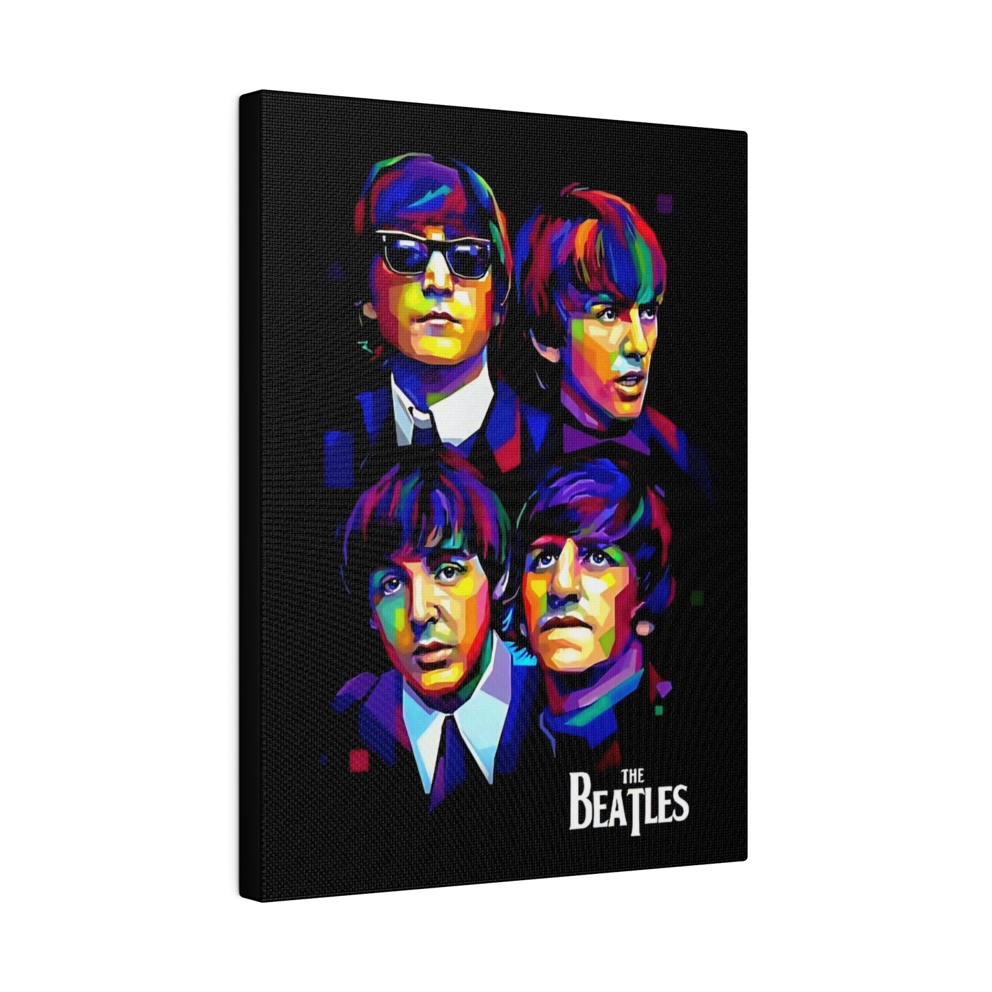 The Beatles Black Portret - Canvas