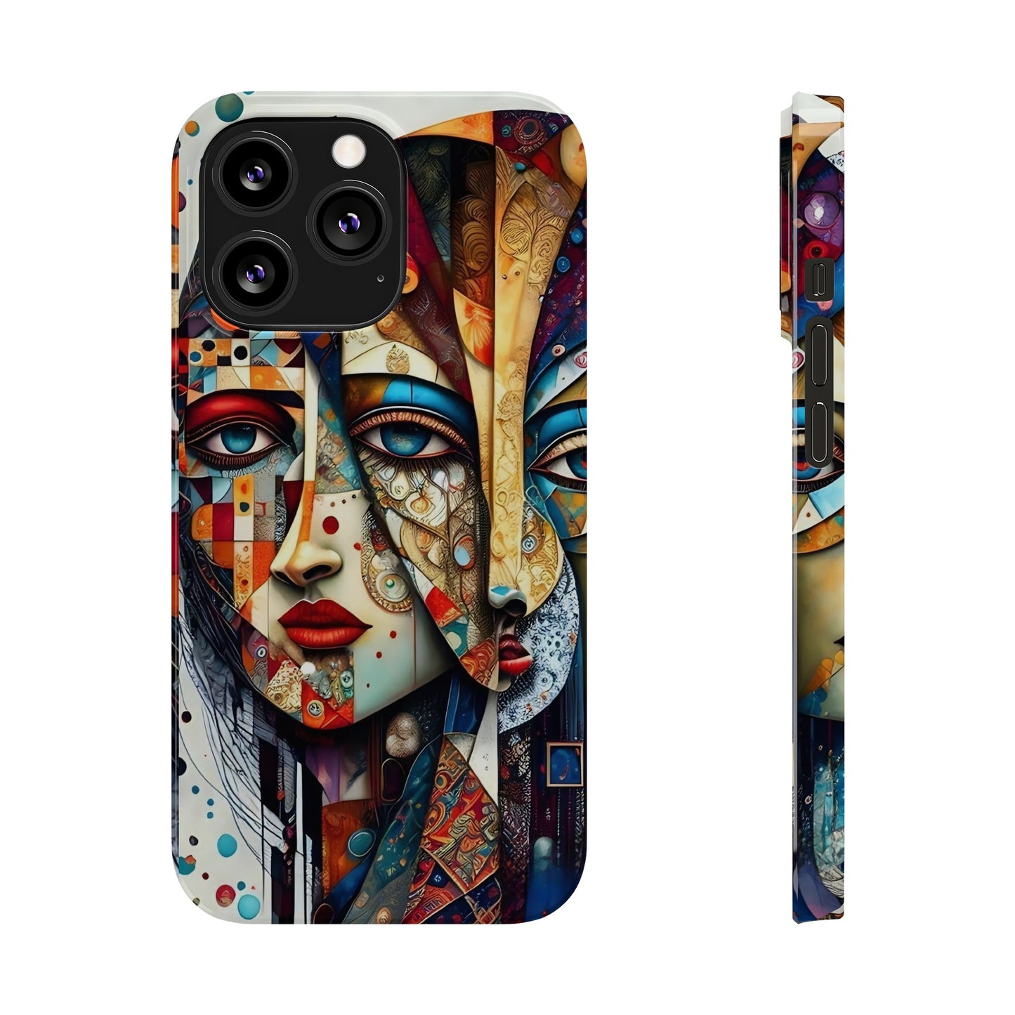 Two Faces Art Design Iphone 15, 14, 13, 12 cases