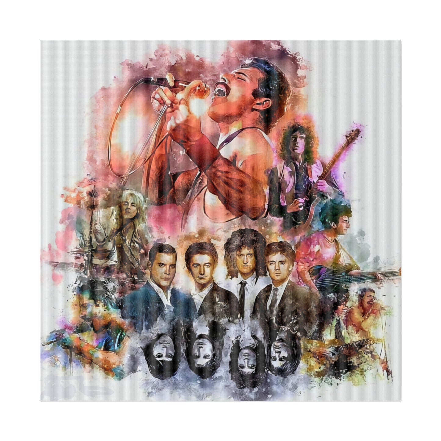 Queen: Compilation of Iconic Moments" Canvas Oil Painting
