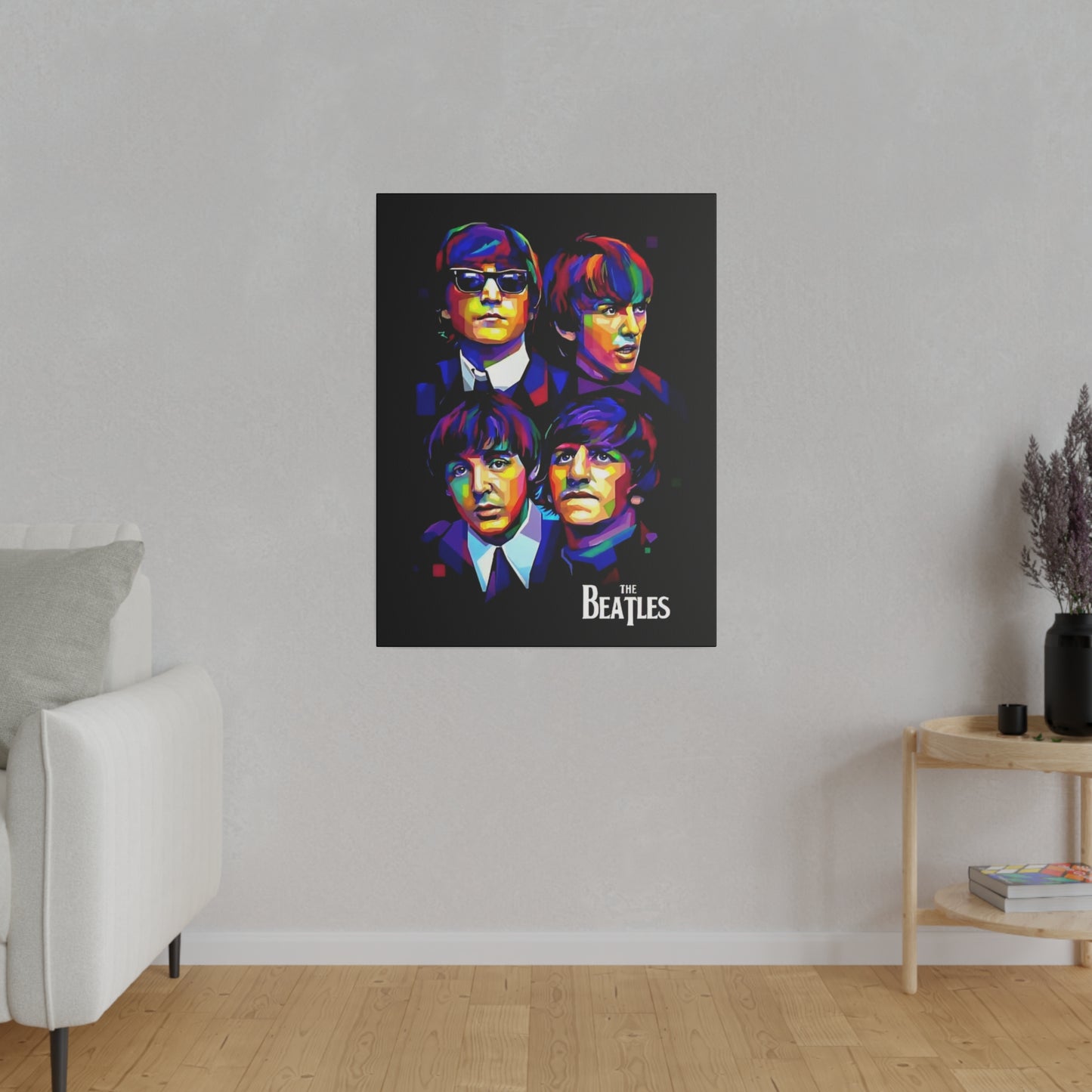 The Beatles Black Portret - Canvas