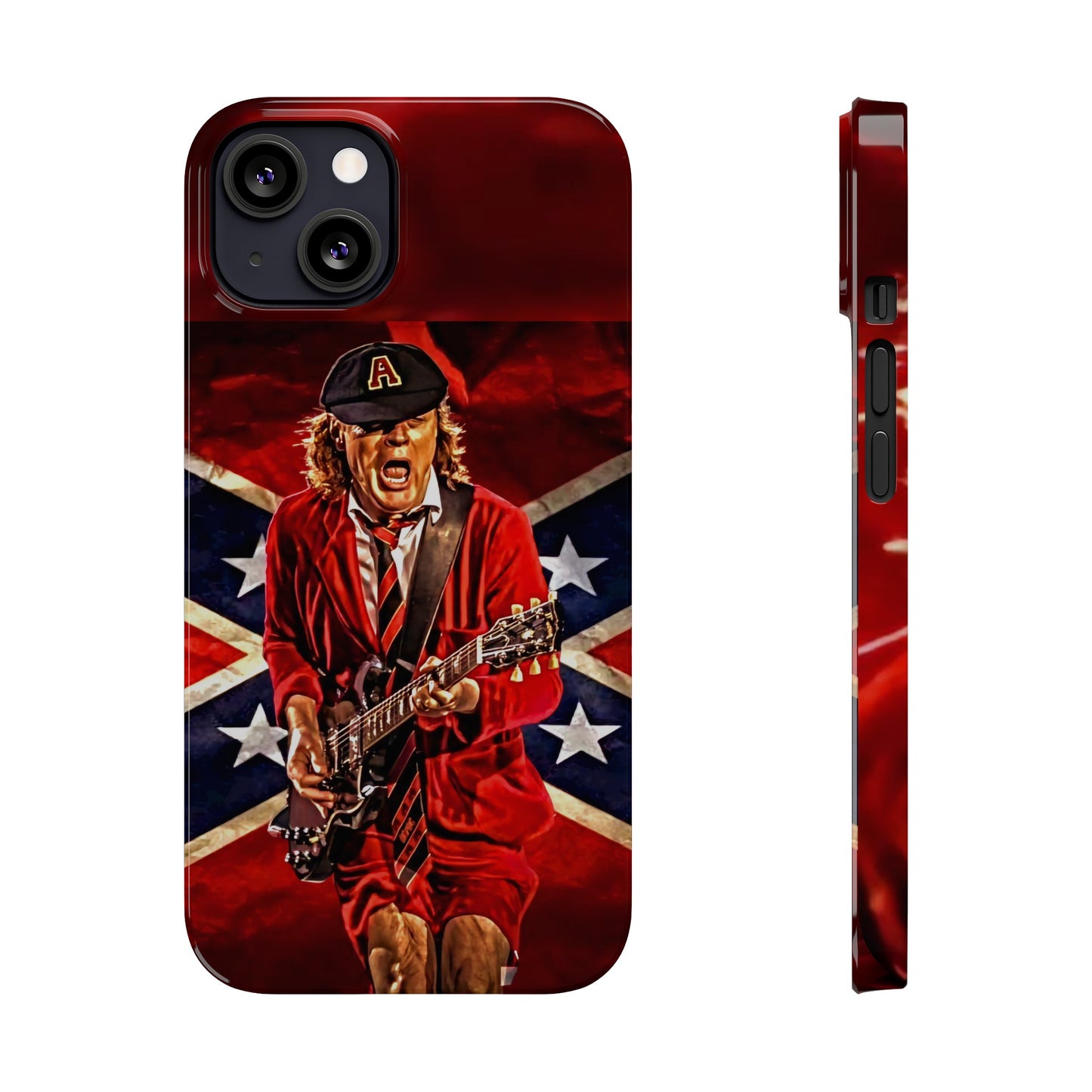 ACDC, with Angus Young Iphone 15, 14, 13, 12 Cases