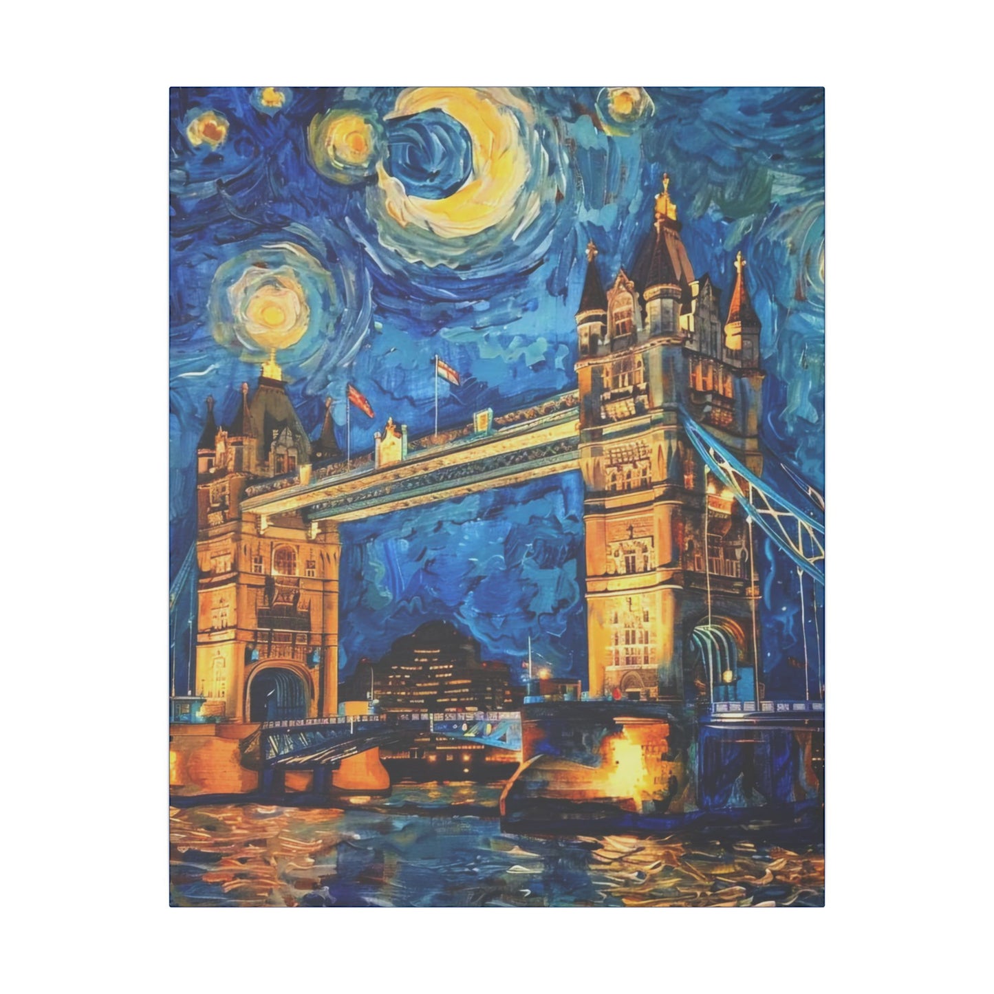 Canvas London Bridge meets Van Gogh Style