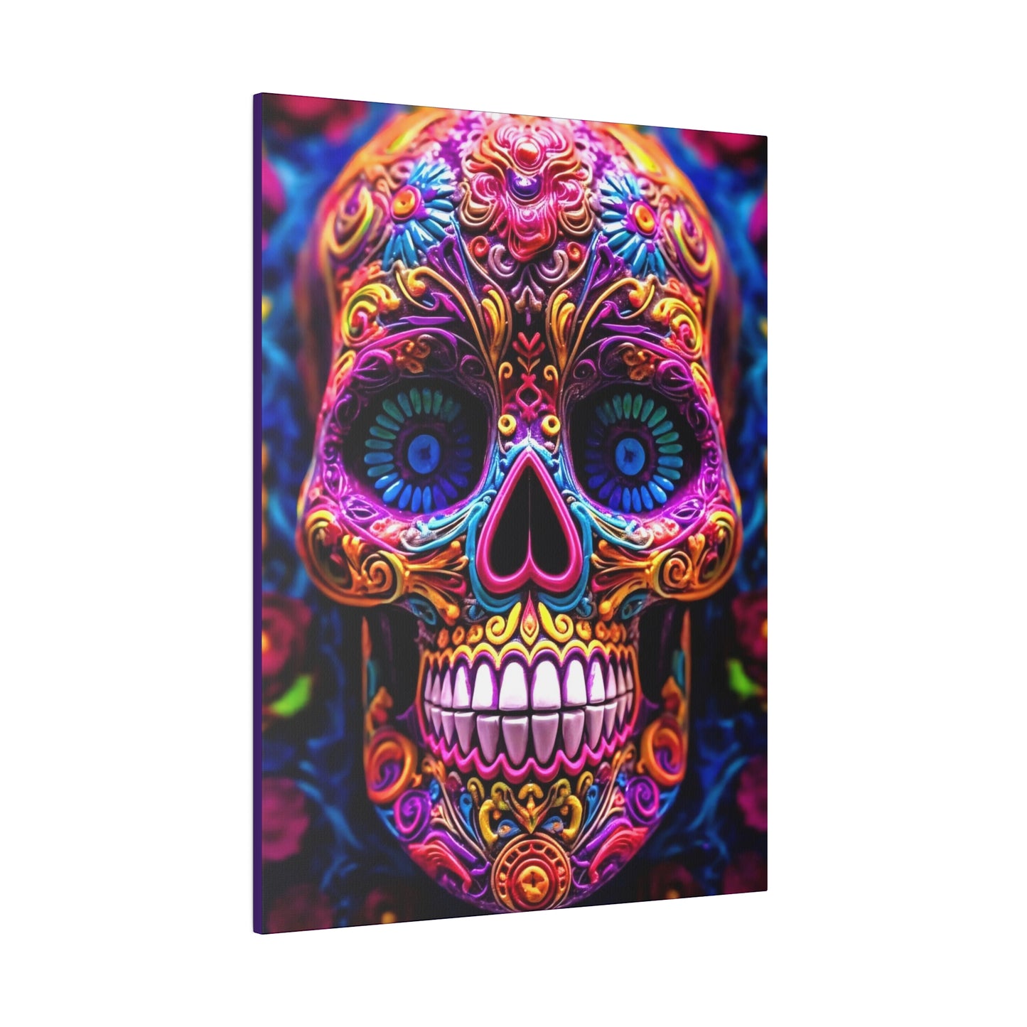 Colorful Skullhead: Mexican Style Canvas