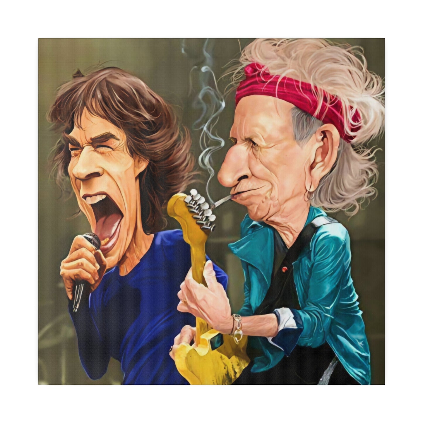 Rolling Stones with Mick Jagger, Keith Richards - Canvas