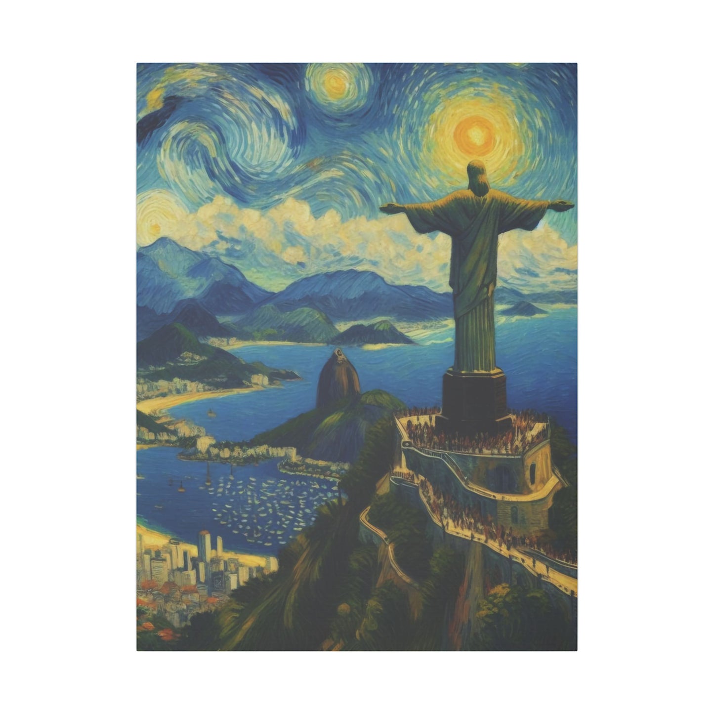 Canvas Rio de Janeiro meets Van Gogh Style
