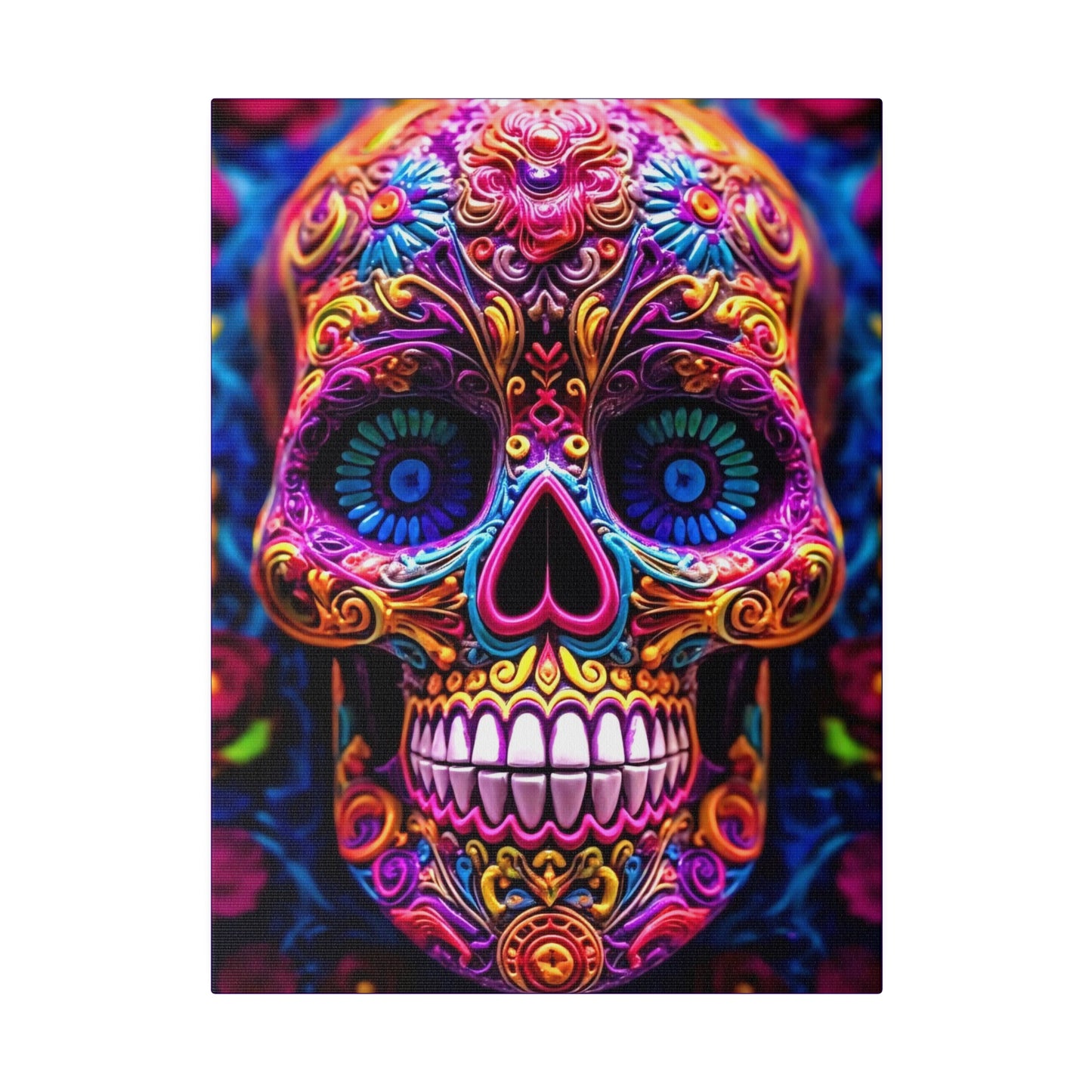 Colorful Skullhead: Mexican Style Canvas