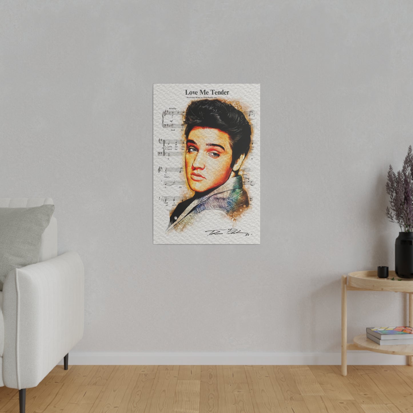 Elvis Love Me Tender Edition Canvas