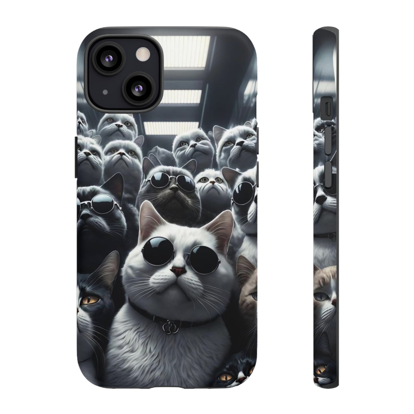 Cool Cats with Sunglasses" for iPhone 15, 14, 13, 12, 11 and Galaxy S23, S22 Cases