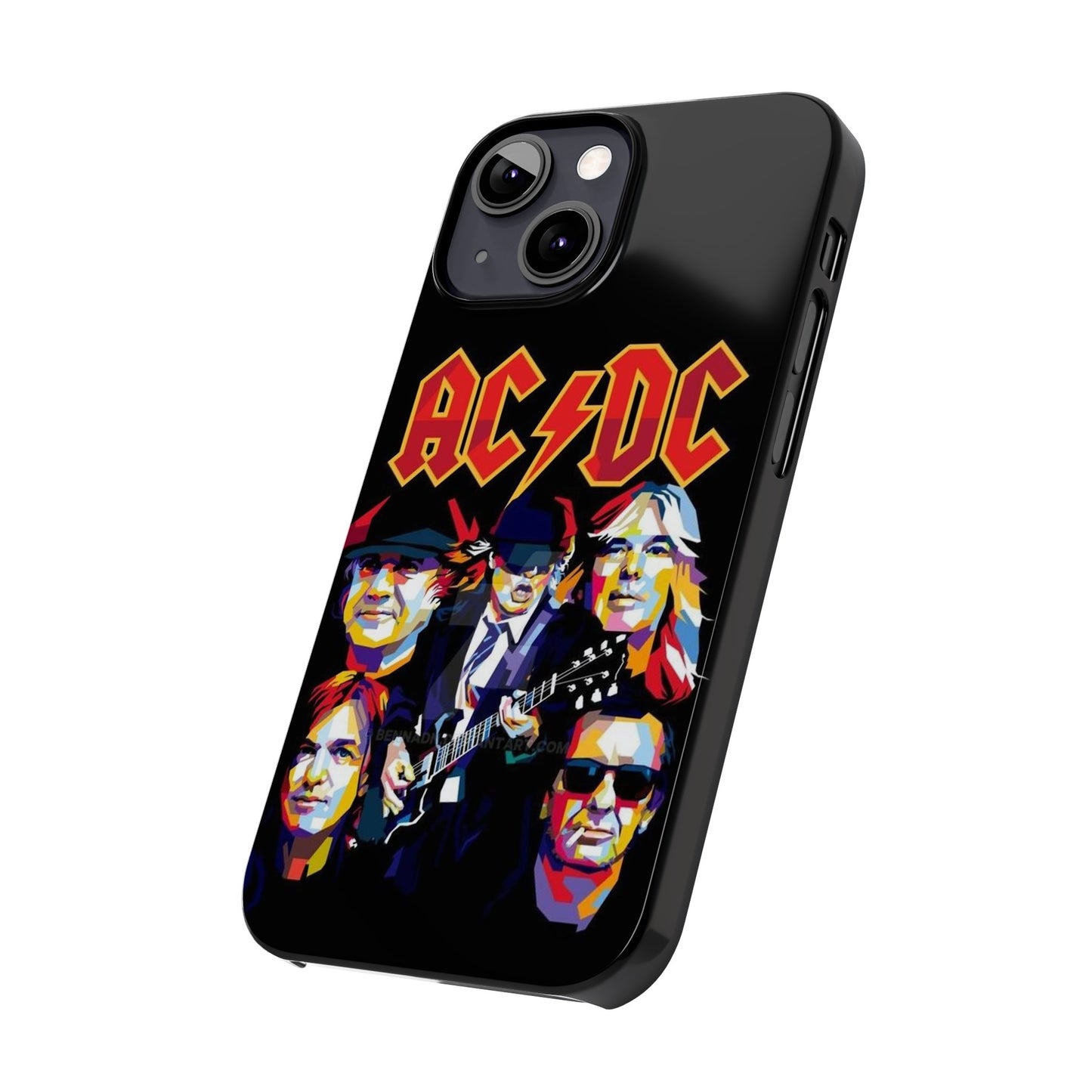 AC/DC IPhone 15, 14, 13, 12 Cases - Art design