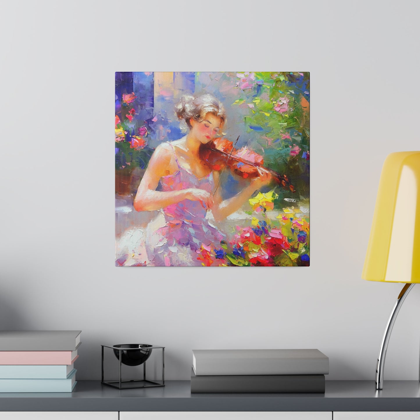 Melodies for Blooms: A Serenade of Nature - Canvas