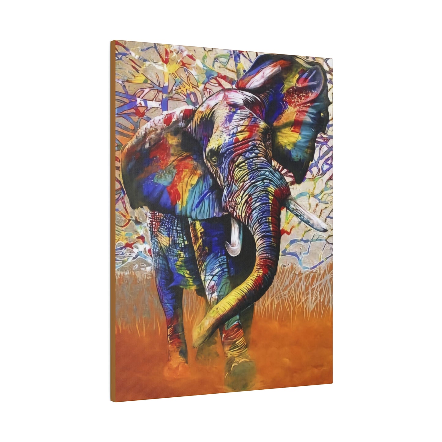 Colorful Elephant Majesty Art - Canvas