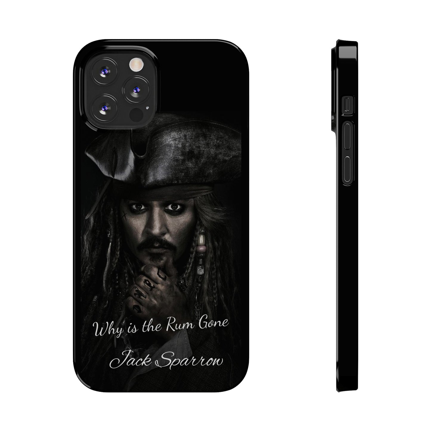 Captain Jack Sparrow: Where's the Rum? iPhone 15, 14, 13, 12 Cases