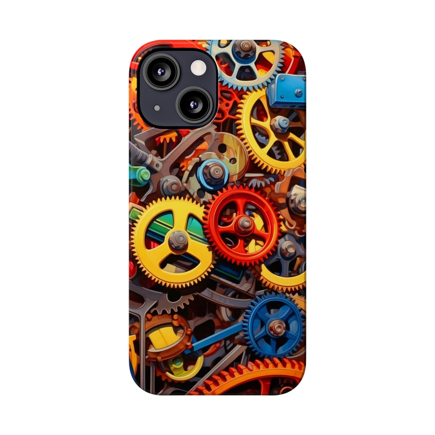 Colorful Gears: Iphone 15, 14, 13, 12 Cases