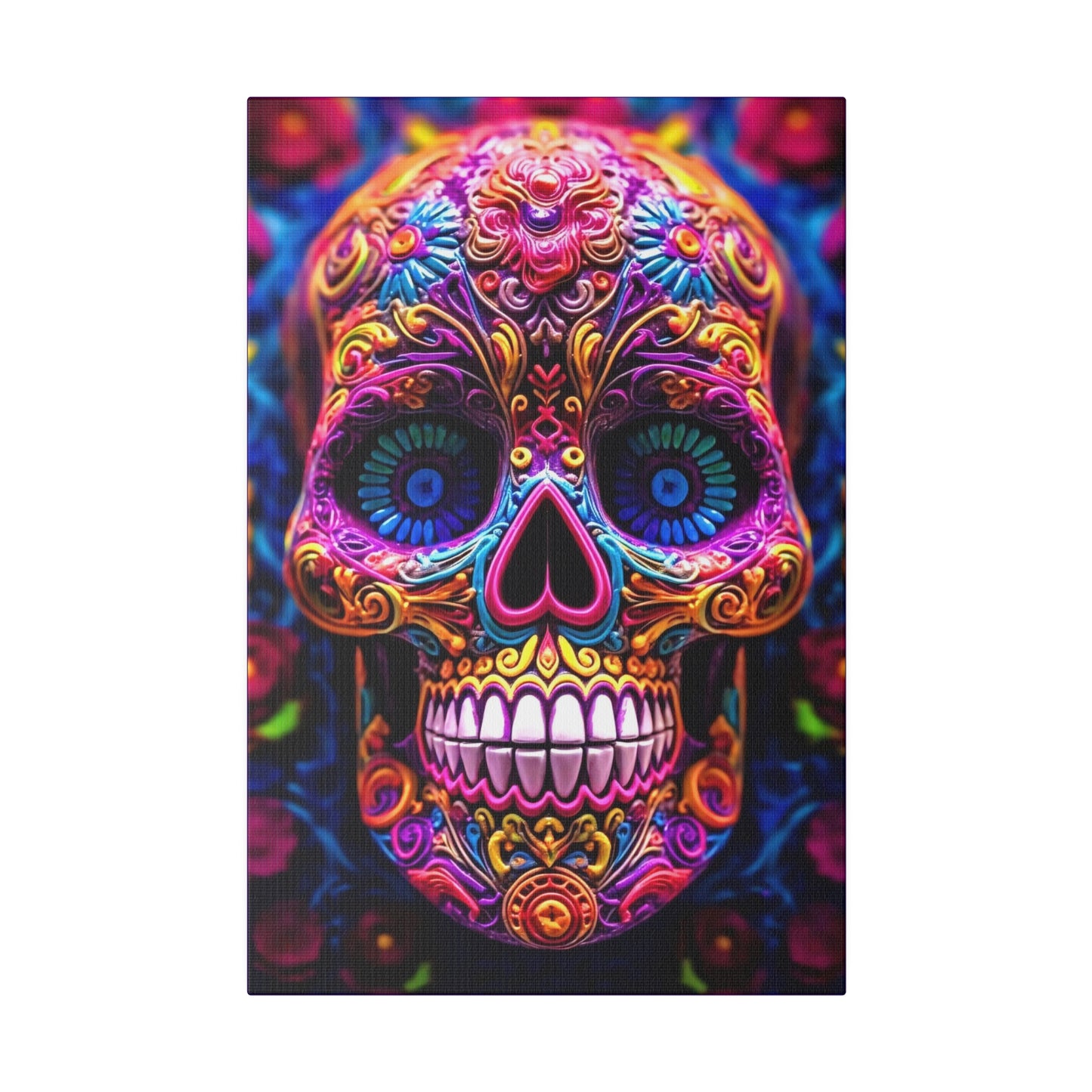 Colorful Skullhead: Mexican Style Canvas