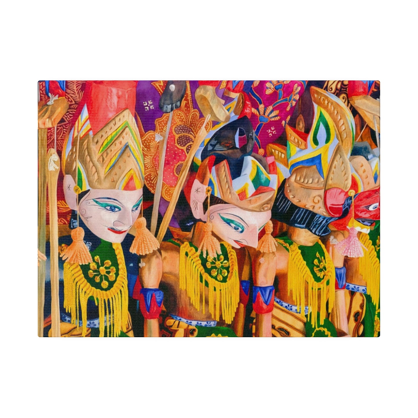 Wayang Tales: Indonesian Wall Art - Canvas