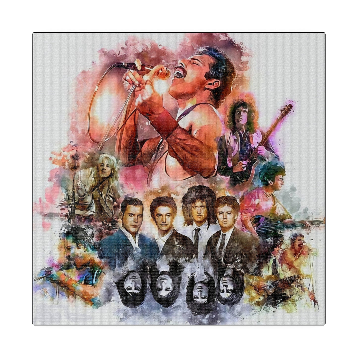 Queen: Compilation of Iconic Moments" Canvas Oil Painting
