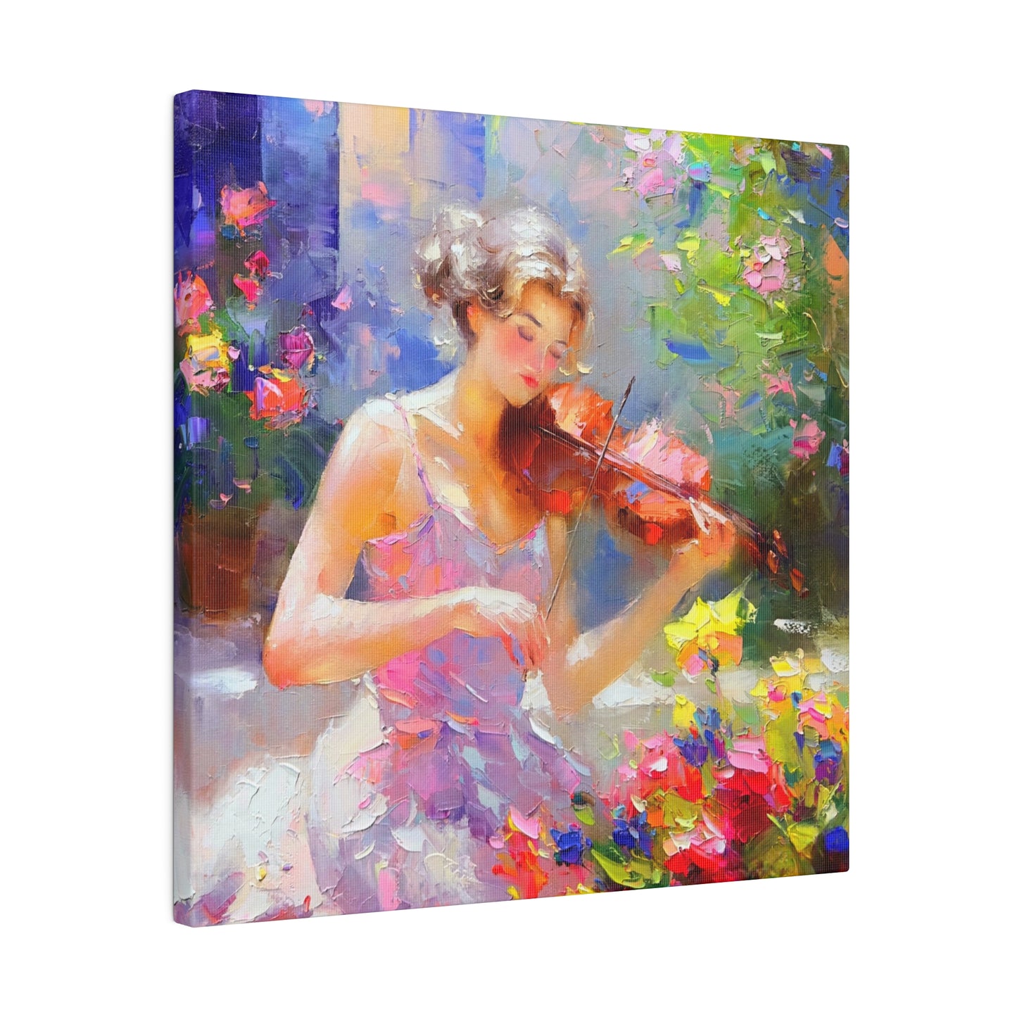 Melodies for Blooms: A Serenade of Nature - Canvas