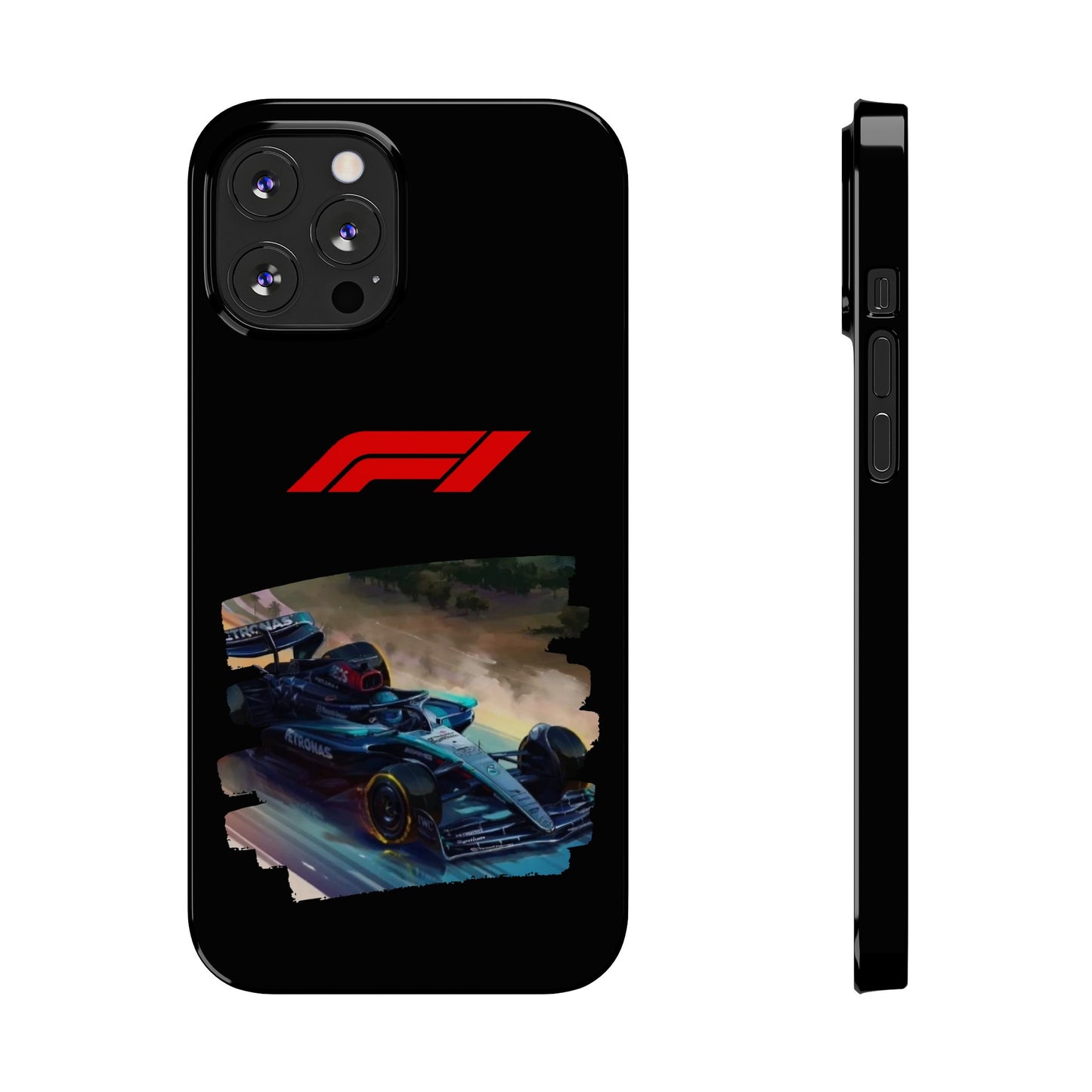 F1 Mercedes Racecar Iphone 15, 14, 13, 12, 11 Cases