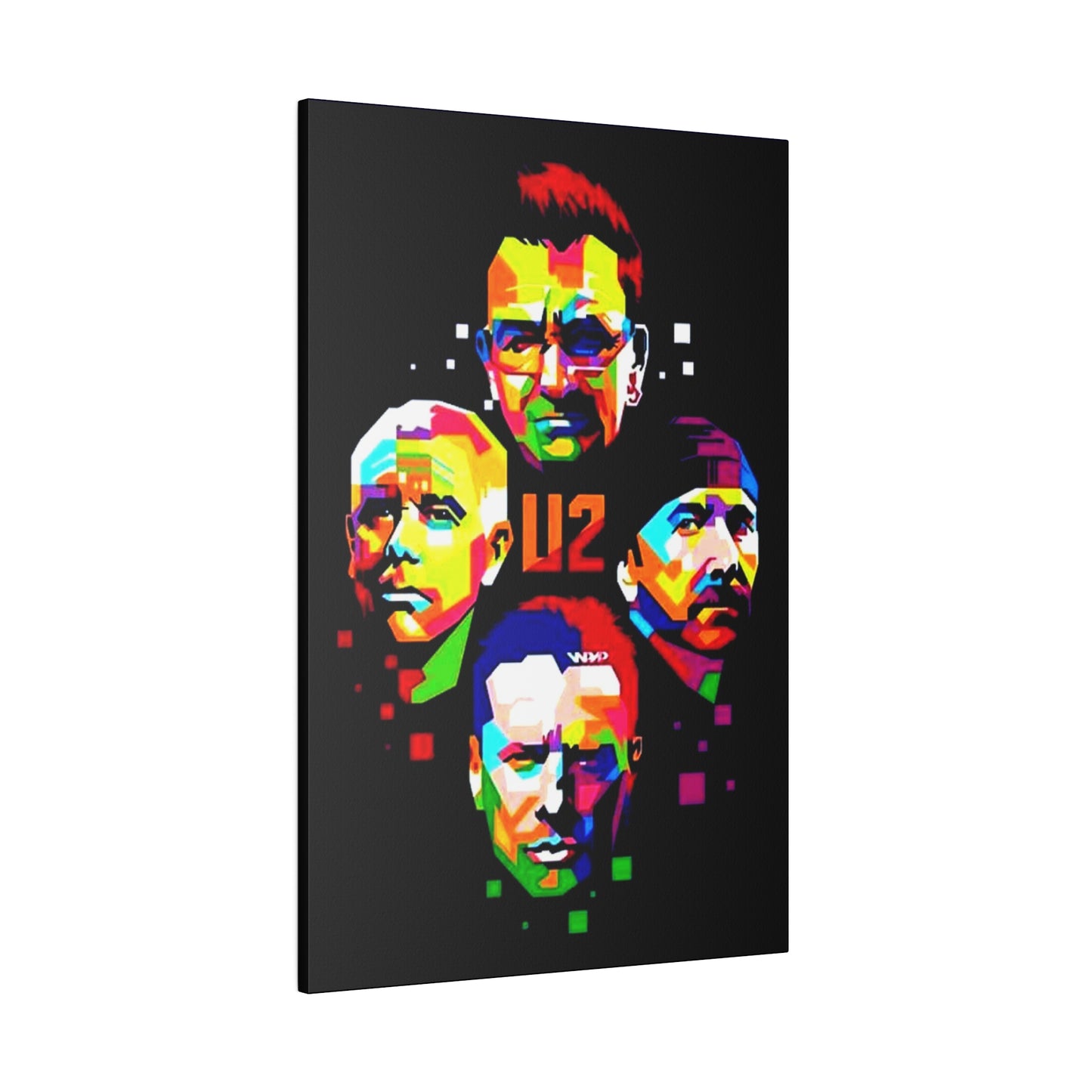 U2: Colorful Silhouettes on a Noir Canvas