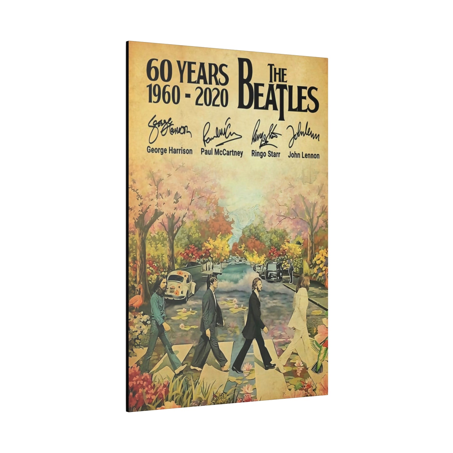 60 Years: The Beatles Walking on Abbey Road" Canvas