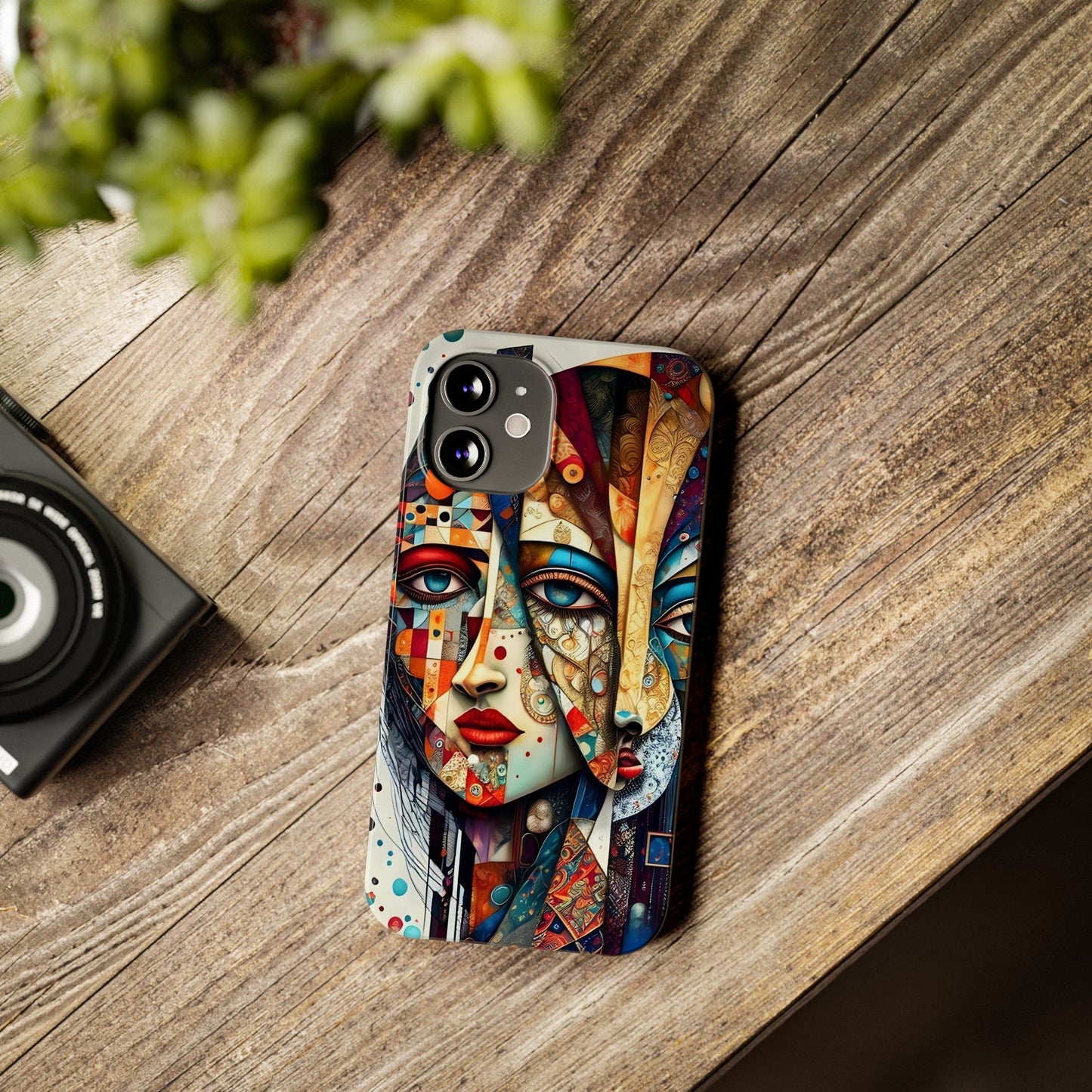 Two Faces Art Design Iphone 15, 14, 13, 12 cases