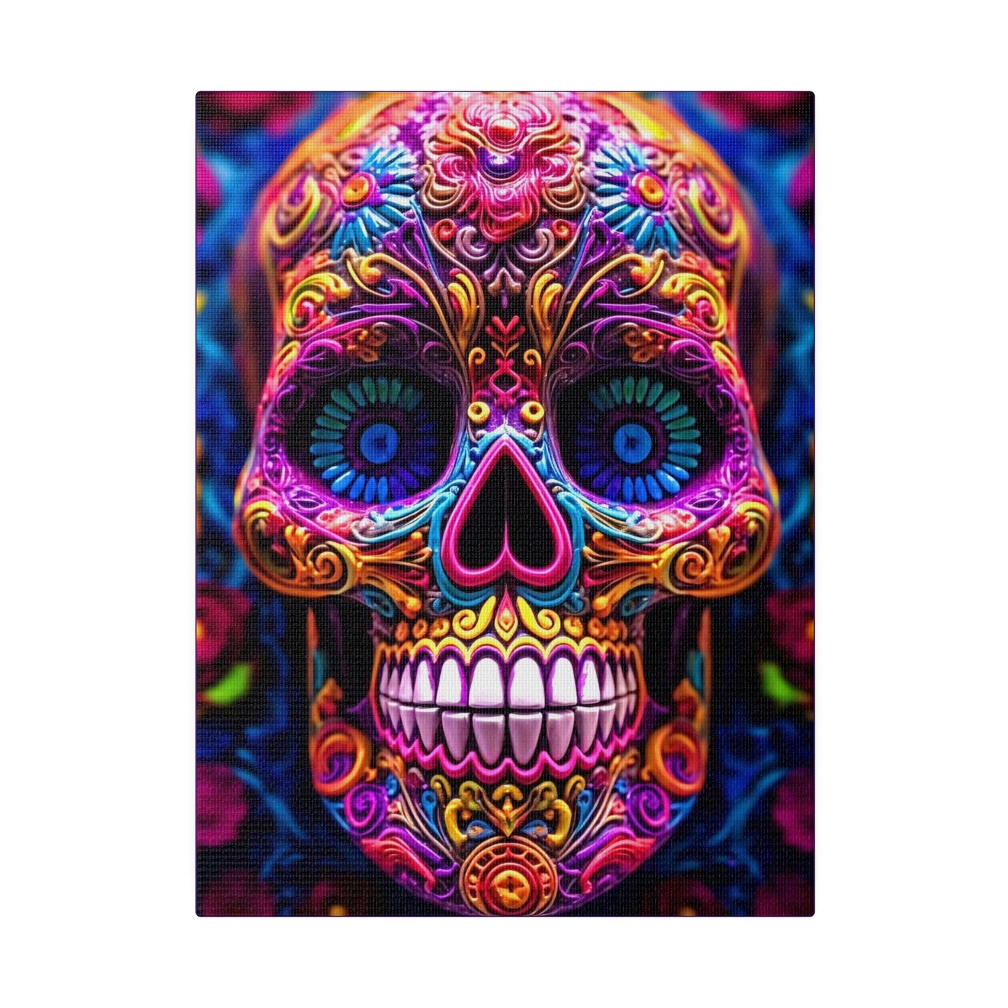 Colorful Skullhead: Mexican Style Canvas