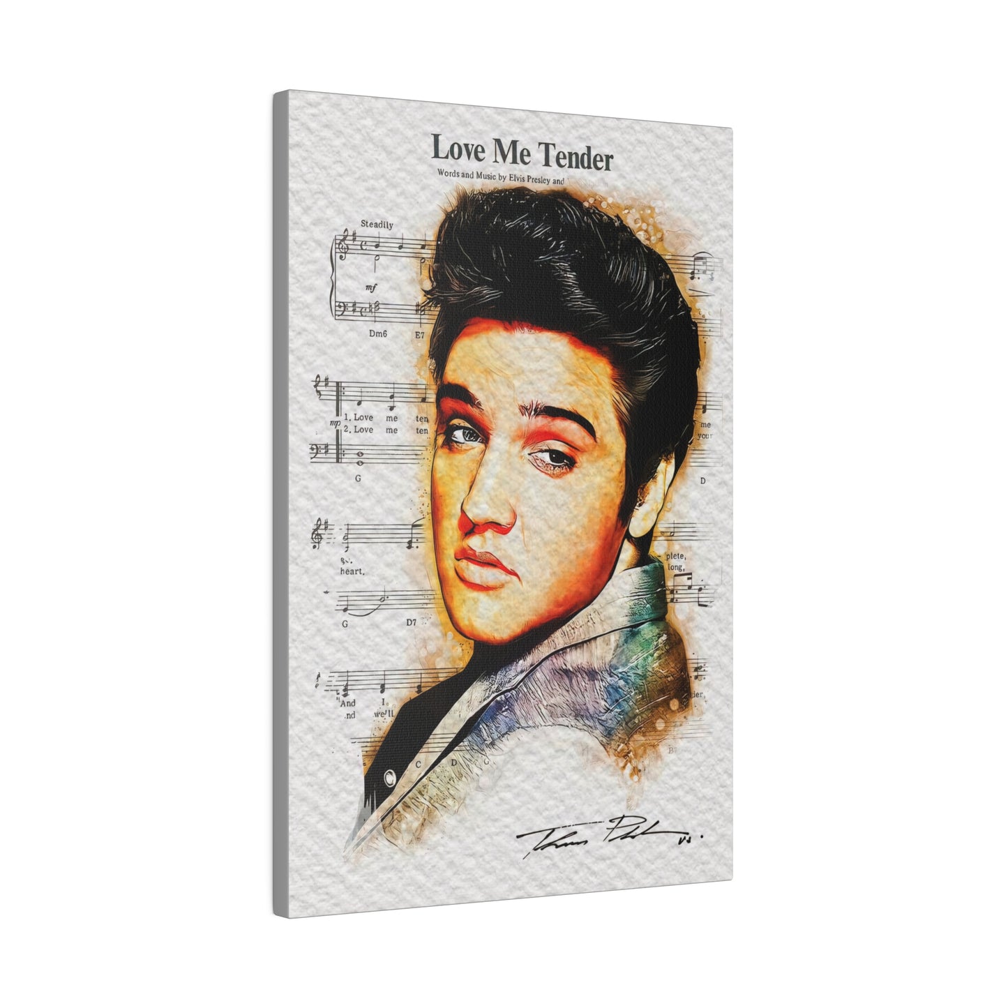 Elvis Love Me Tender Edition Canvas