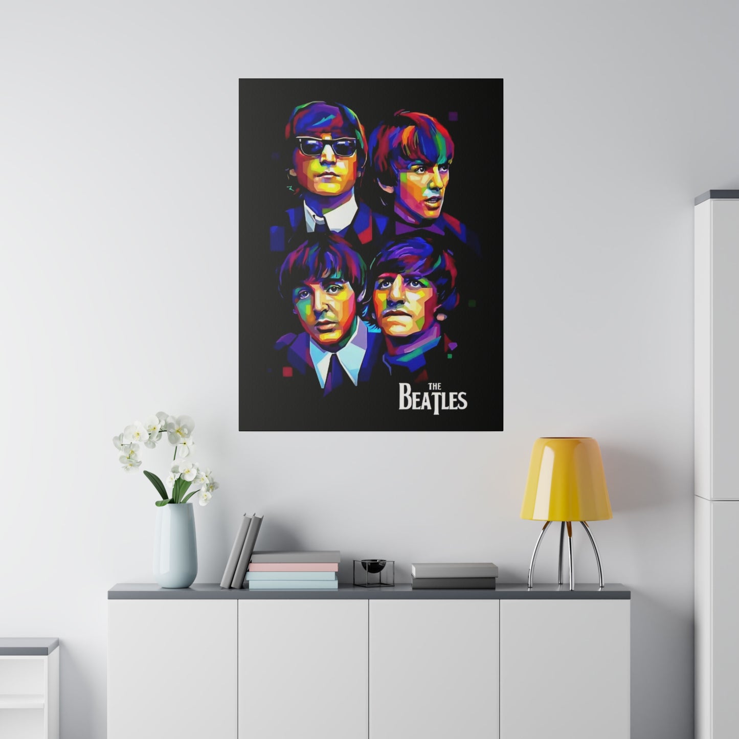 The Beatles Black Portret - Canvas